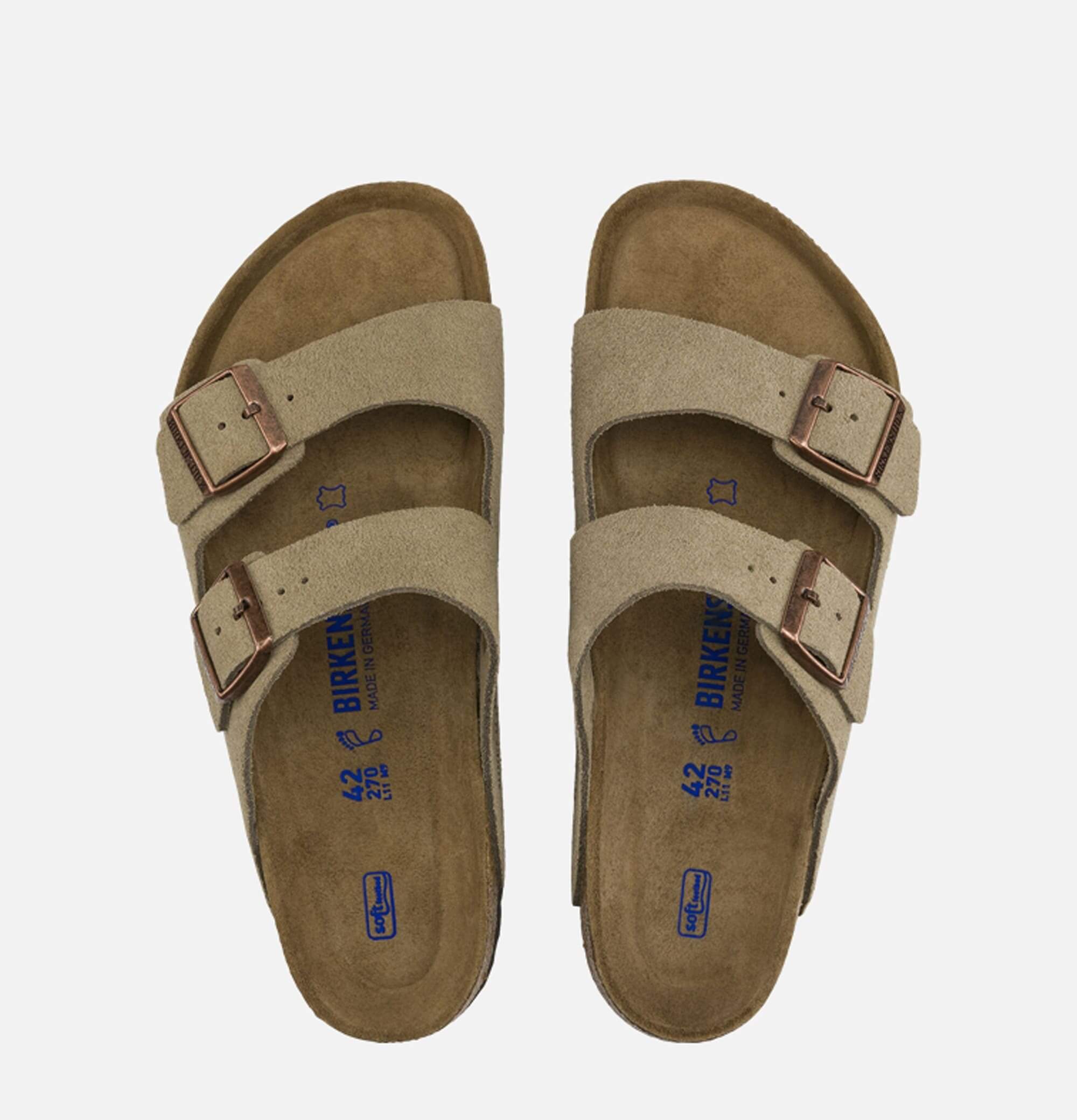 Arizona Sandals Taupe Soft Footbed