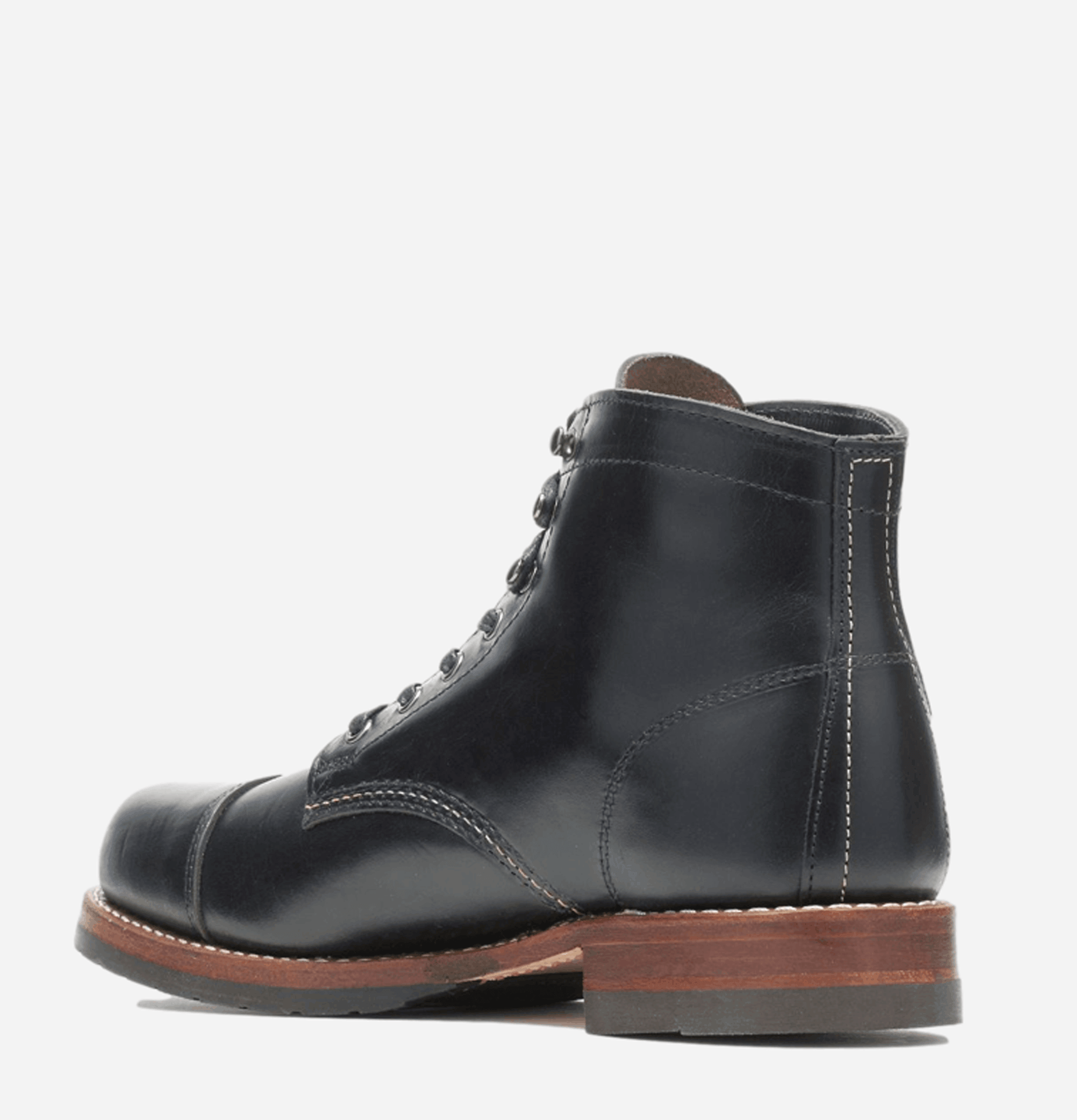 Wolverine Boots Cap Toe Black
