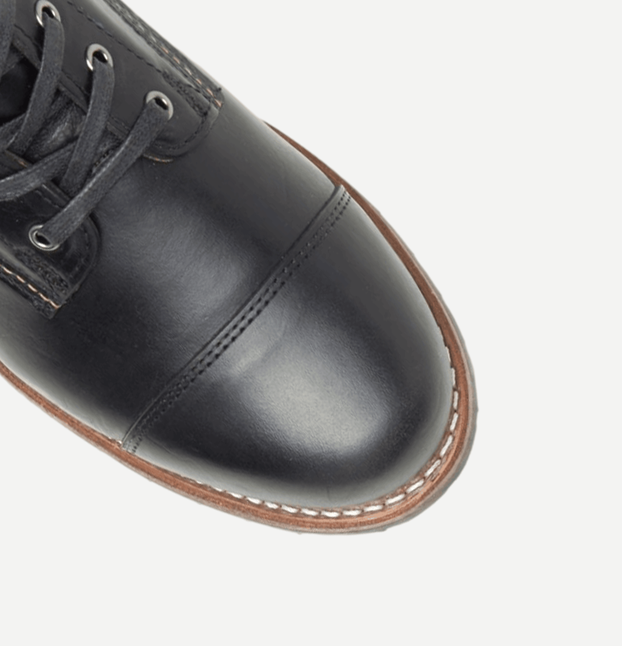 Wolverine Boots Cap Toe Black