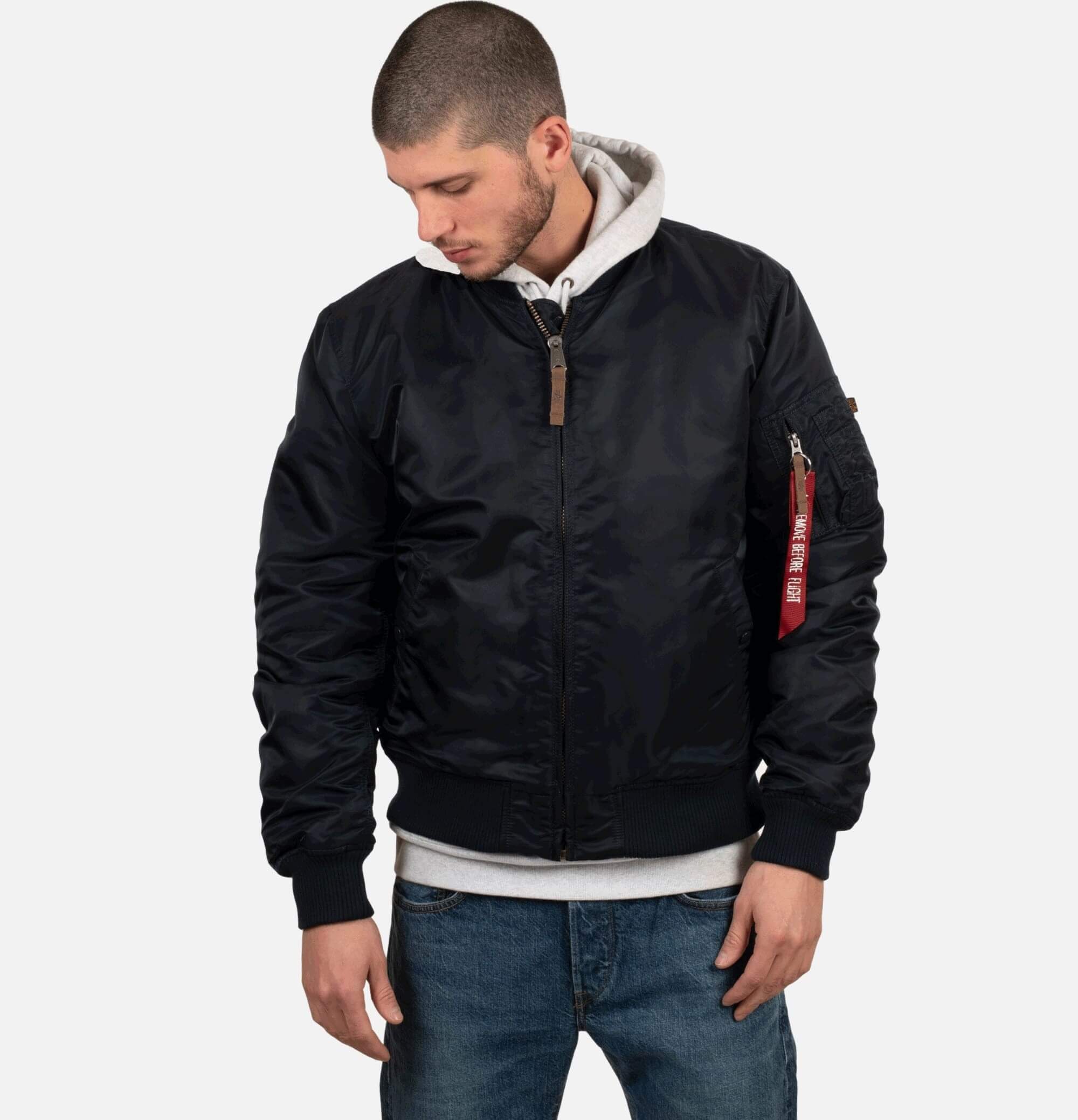 Bomber Ma-1 Flight Jacket Bleu