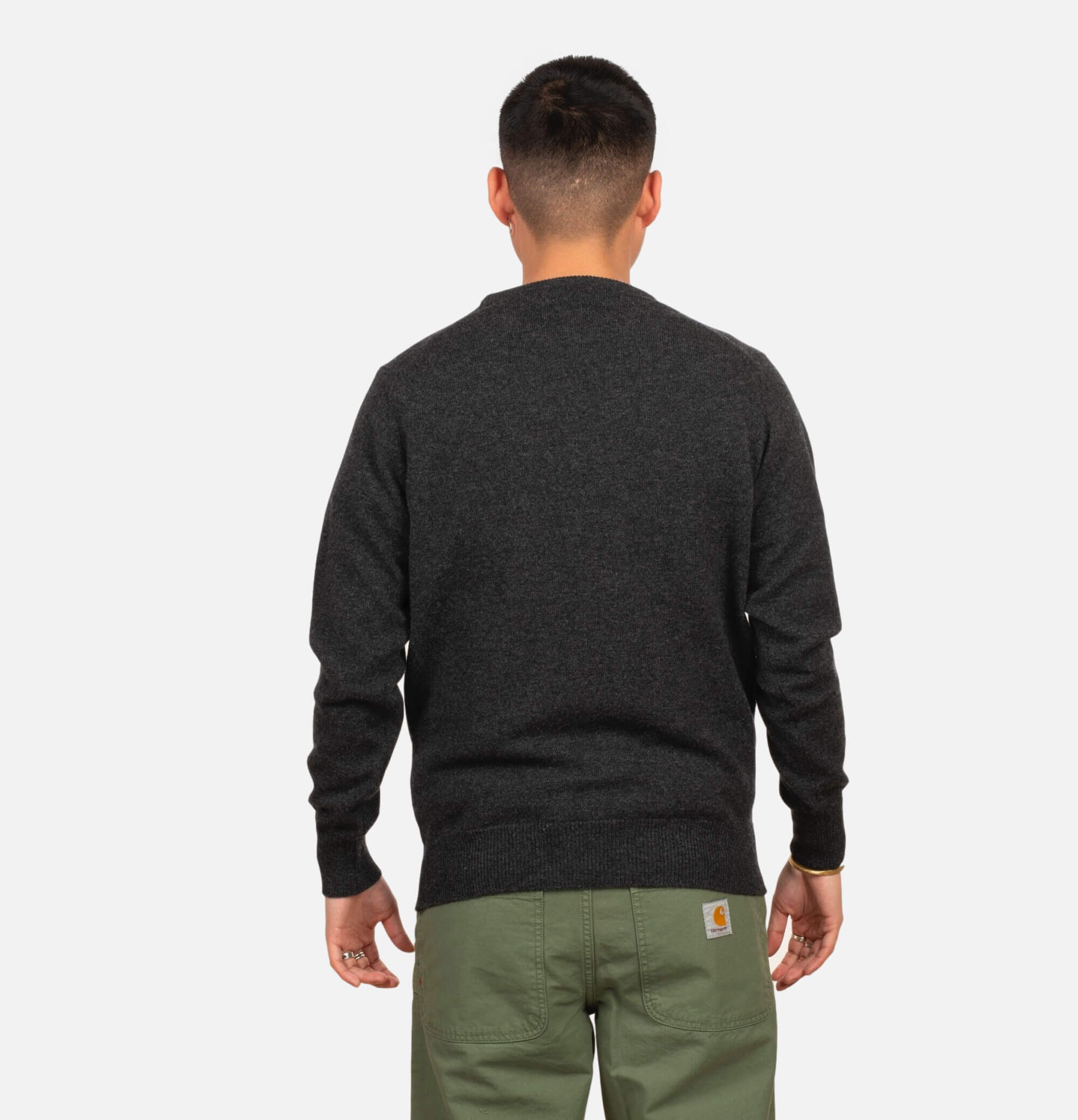 Pull Col Rond Charcoal