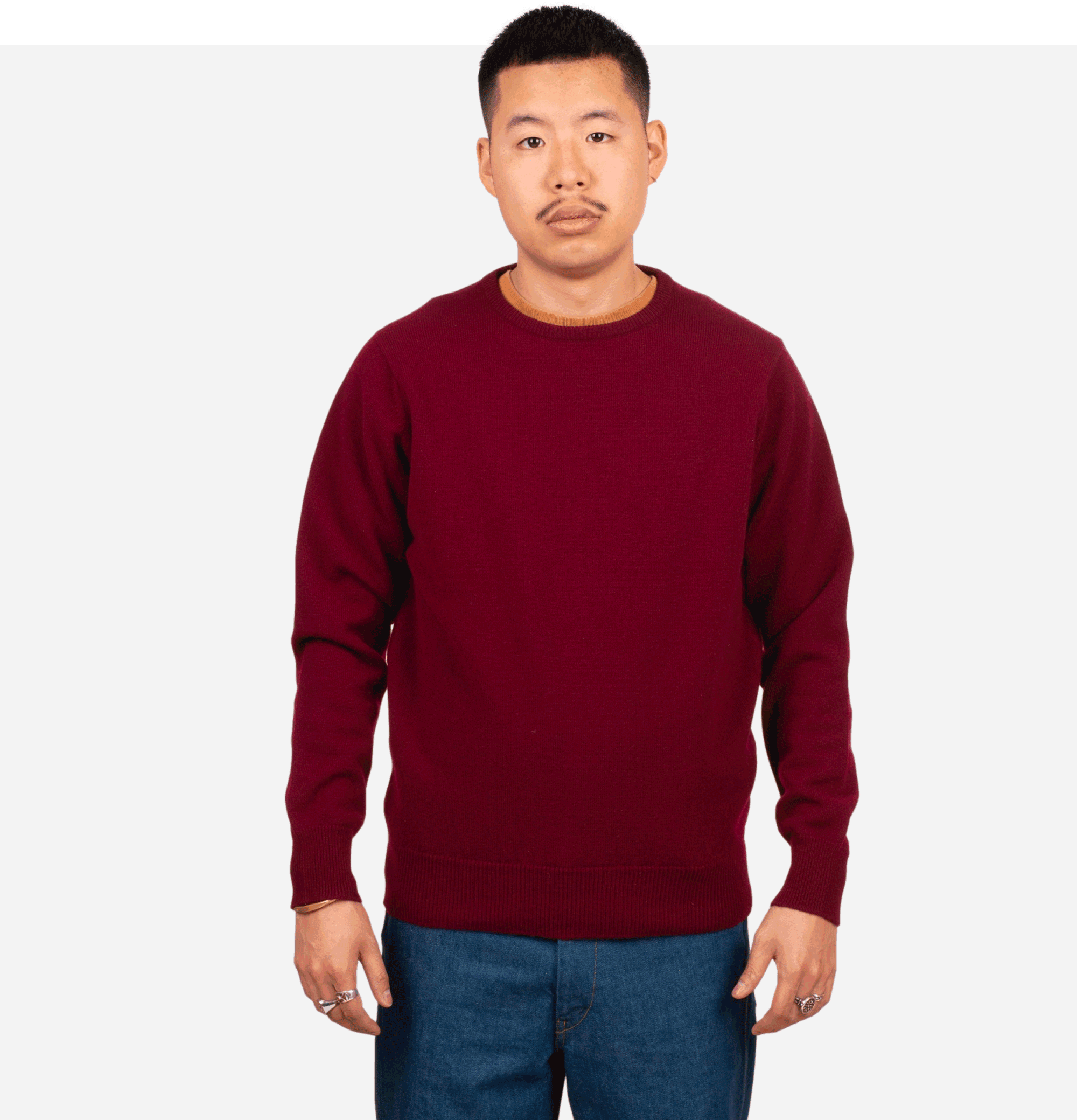 Roud Neck Pullover Bordeaux