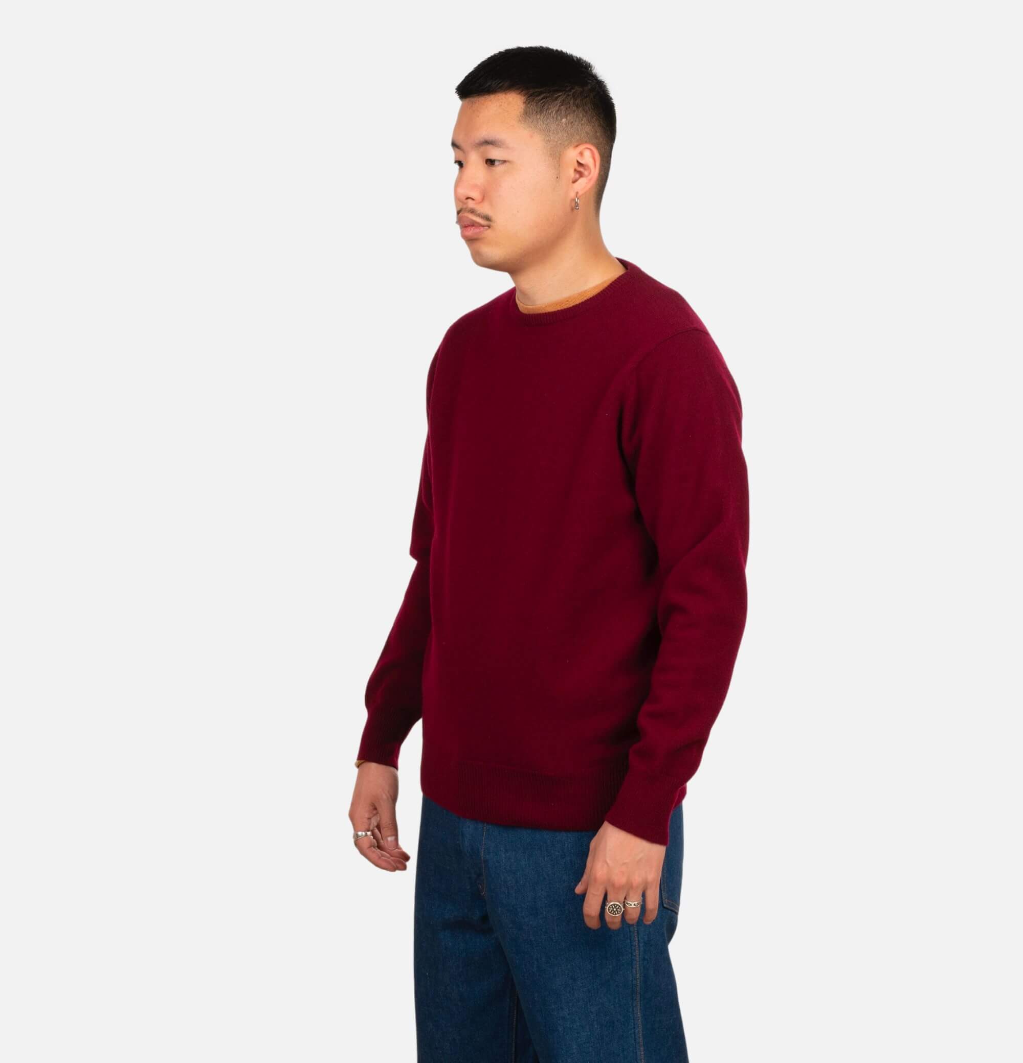 Roud Neck Pullover Bordeaux