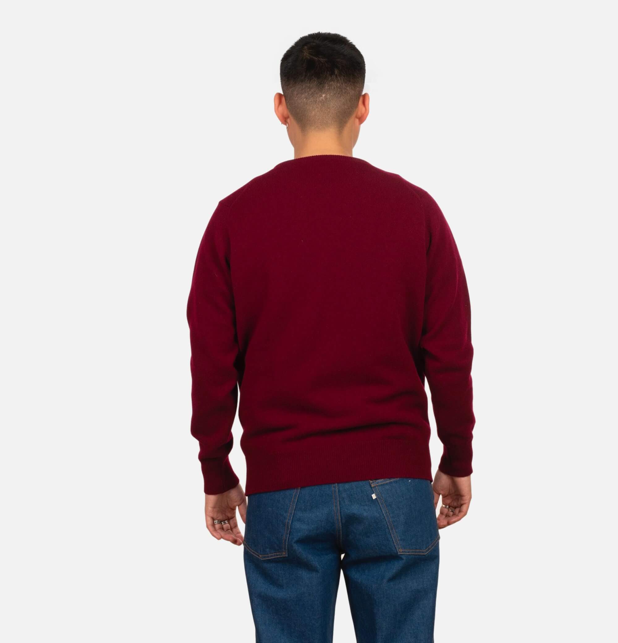 Roud Neck Pullover Bordeaux