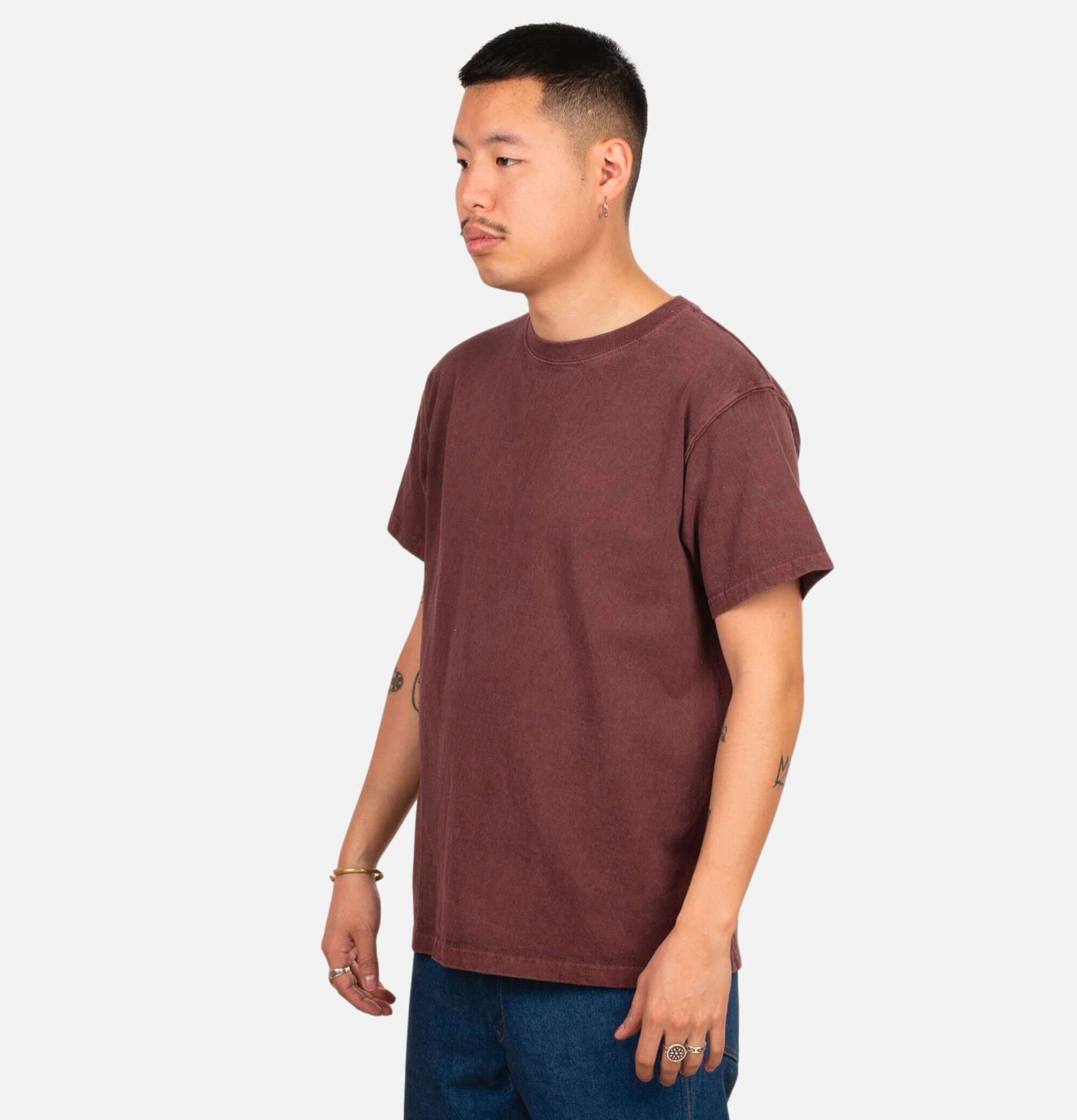 Good On Japan Crew Tee Bordeaux