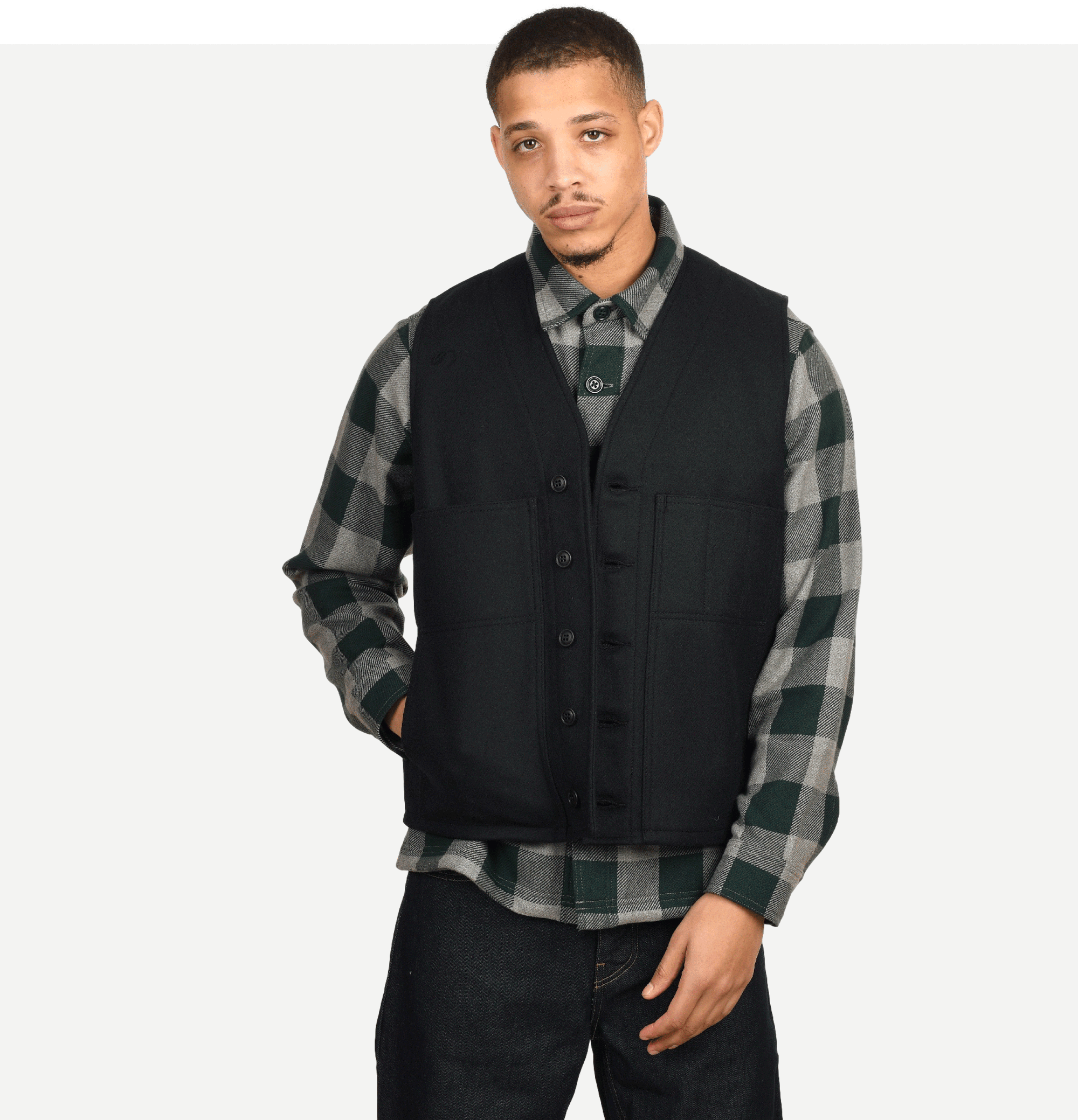 Mackinaw Wool Vest Charcoal