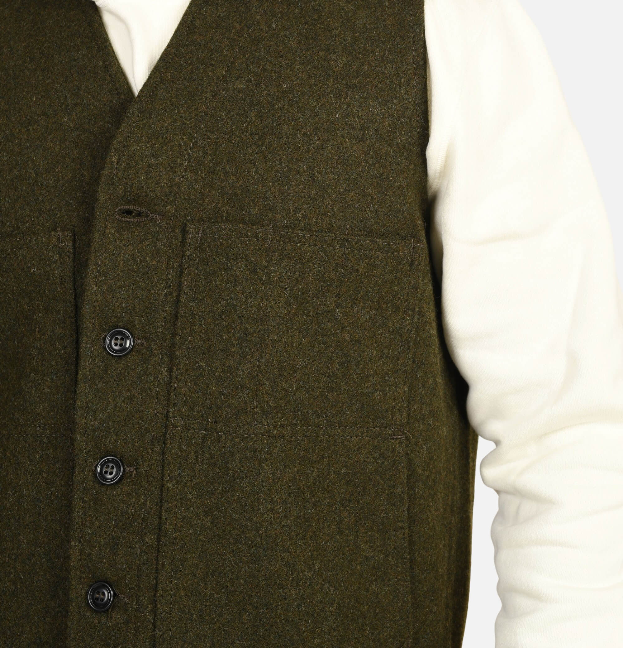 Mackinaw Wool Vest Forest Green