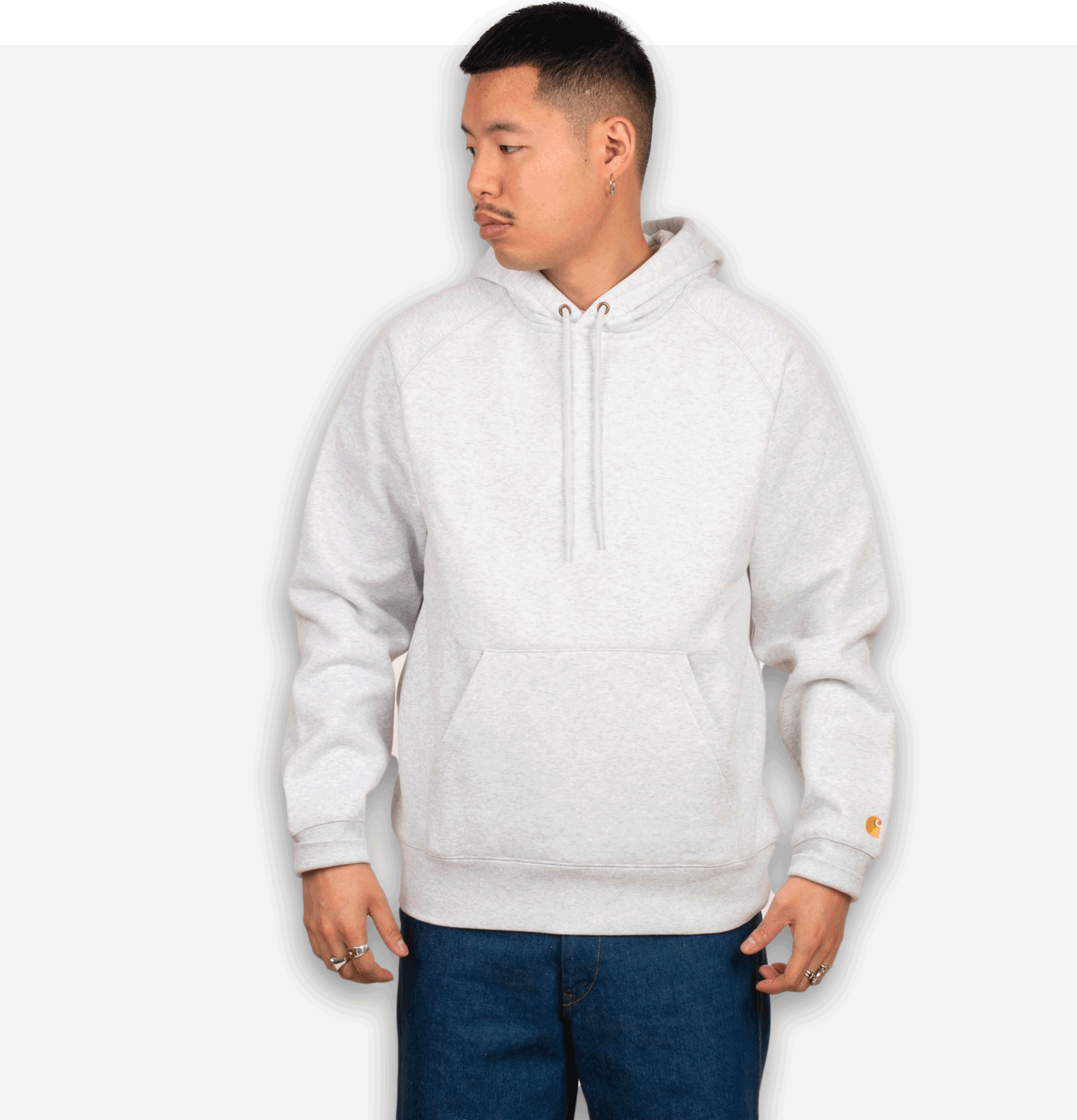 Sweat Carhartt Hooded Chase Heather Grey