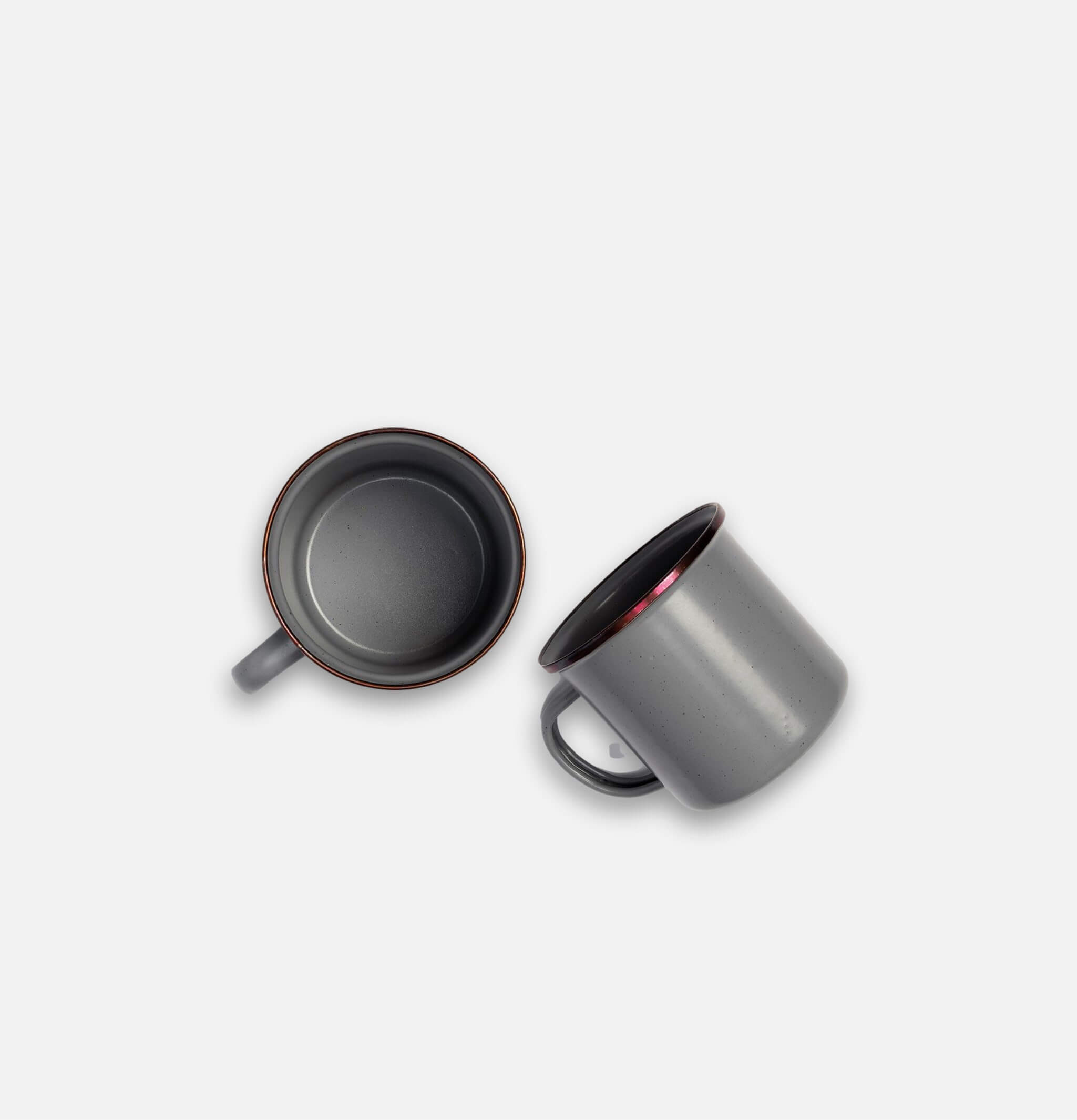 Enamel Mug Set x 2 Grey