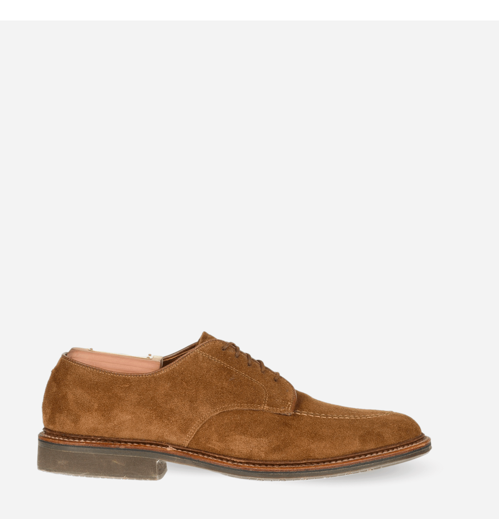 702R - Plain Toe Derby Snuff Suede