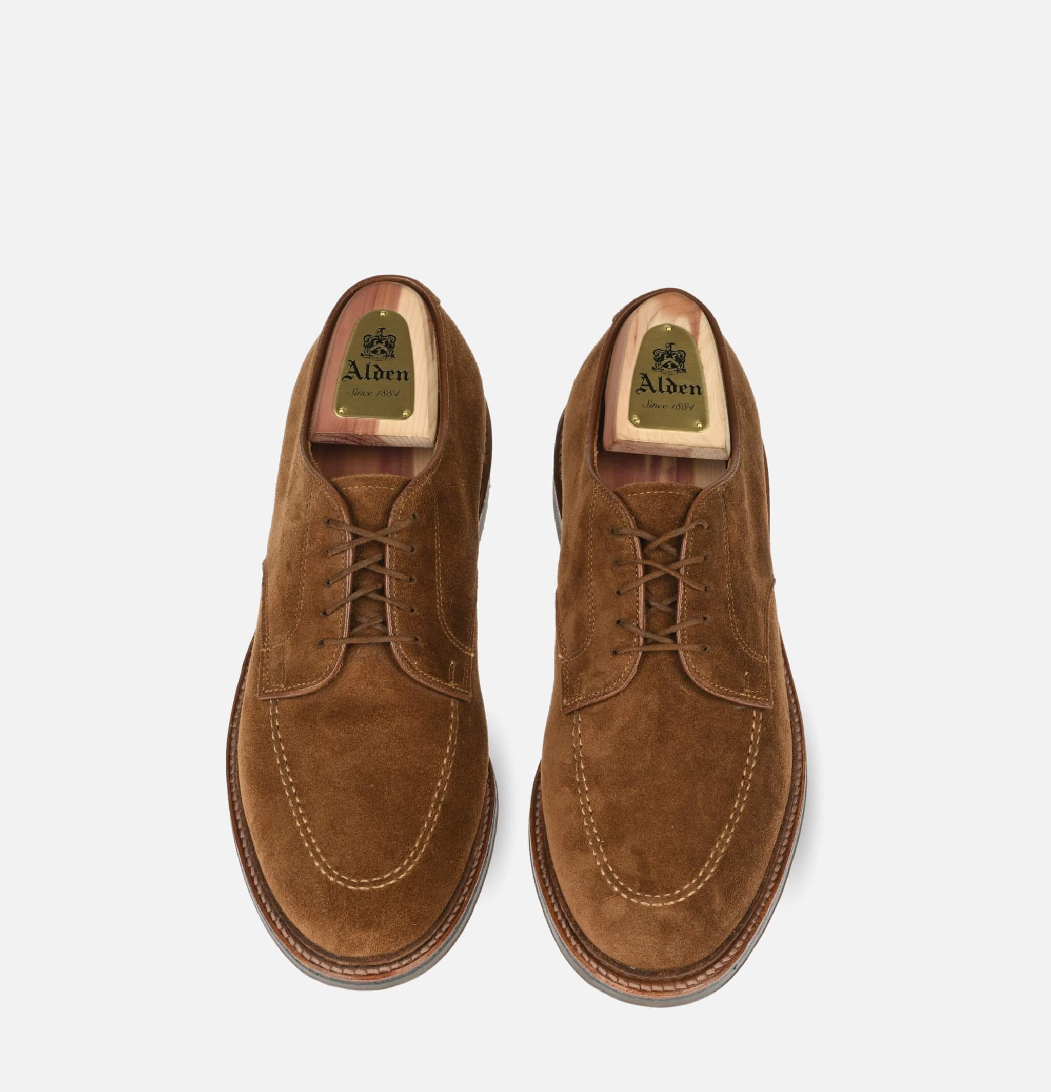 702R - Plain Toe Derby Snuff Suede