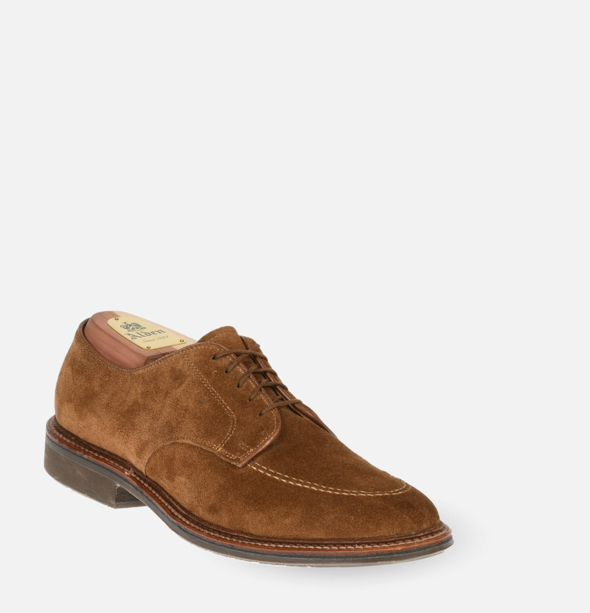 702R - Plain Toe Derby Snuff Suede