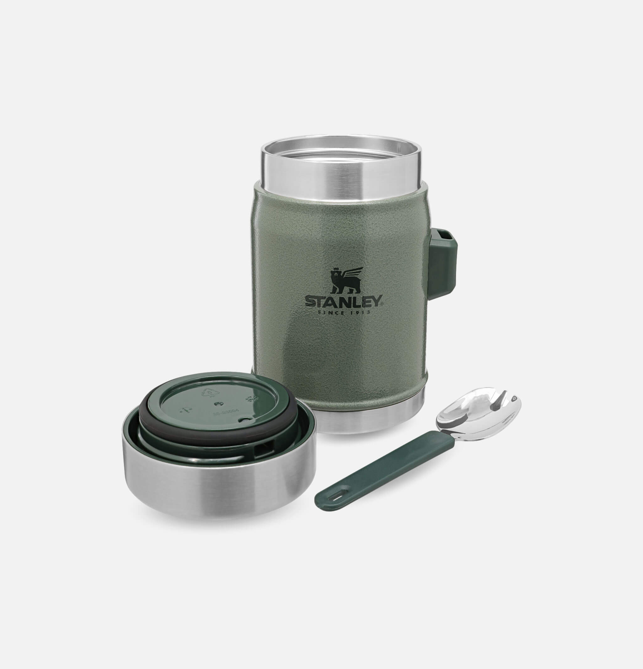 Legendary Food Jar + Spork Hammertone Green