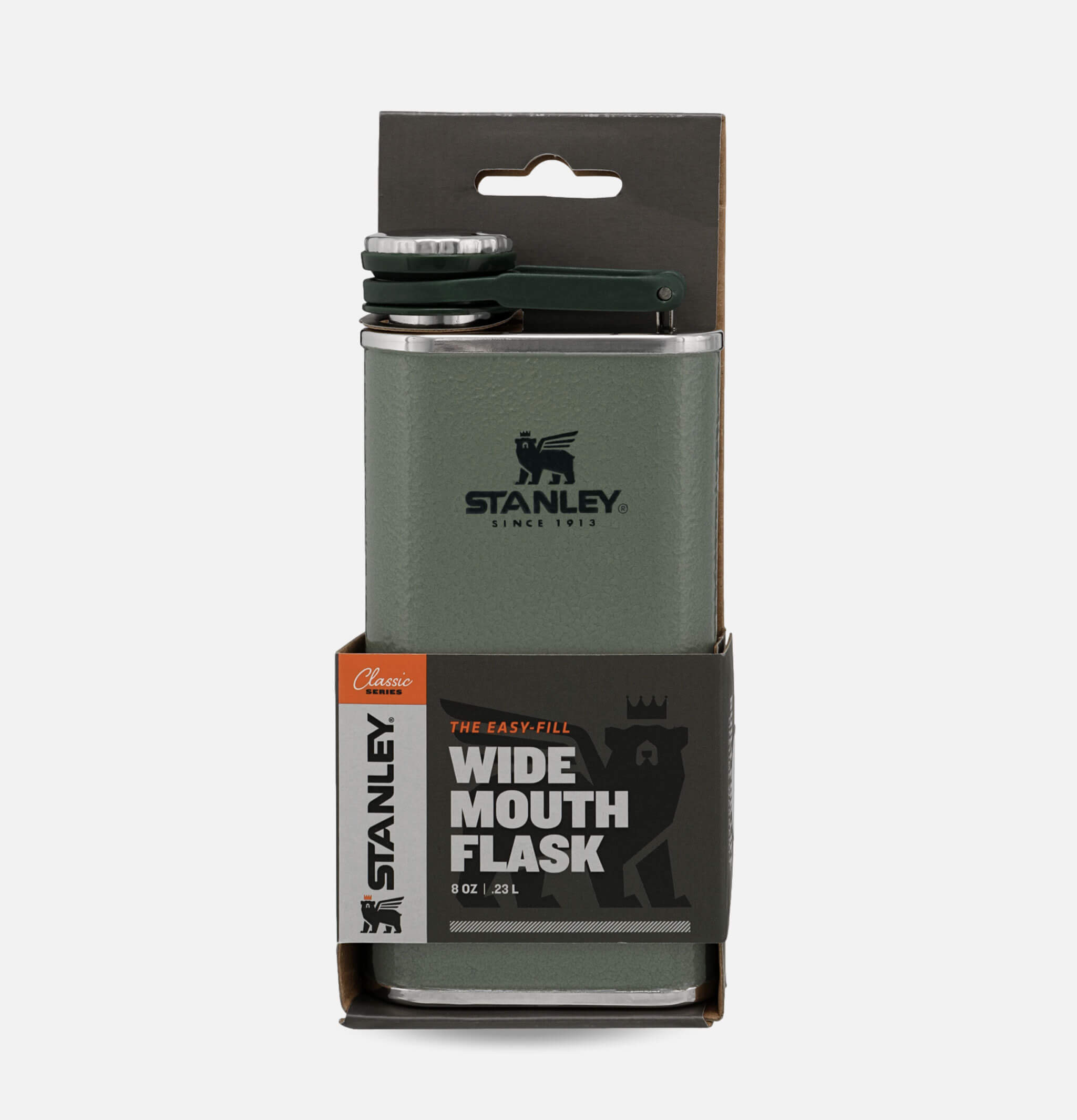 Easy Fill Flask Wide 23cl Hammertone Green
