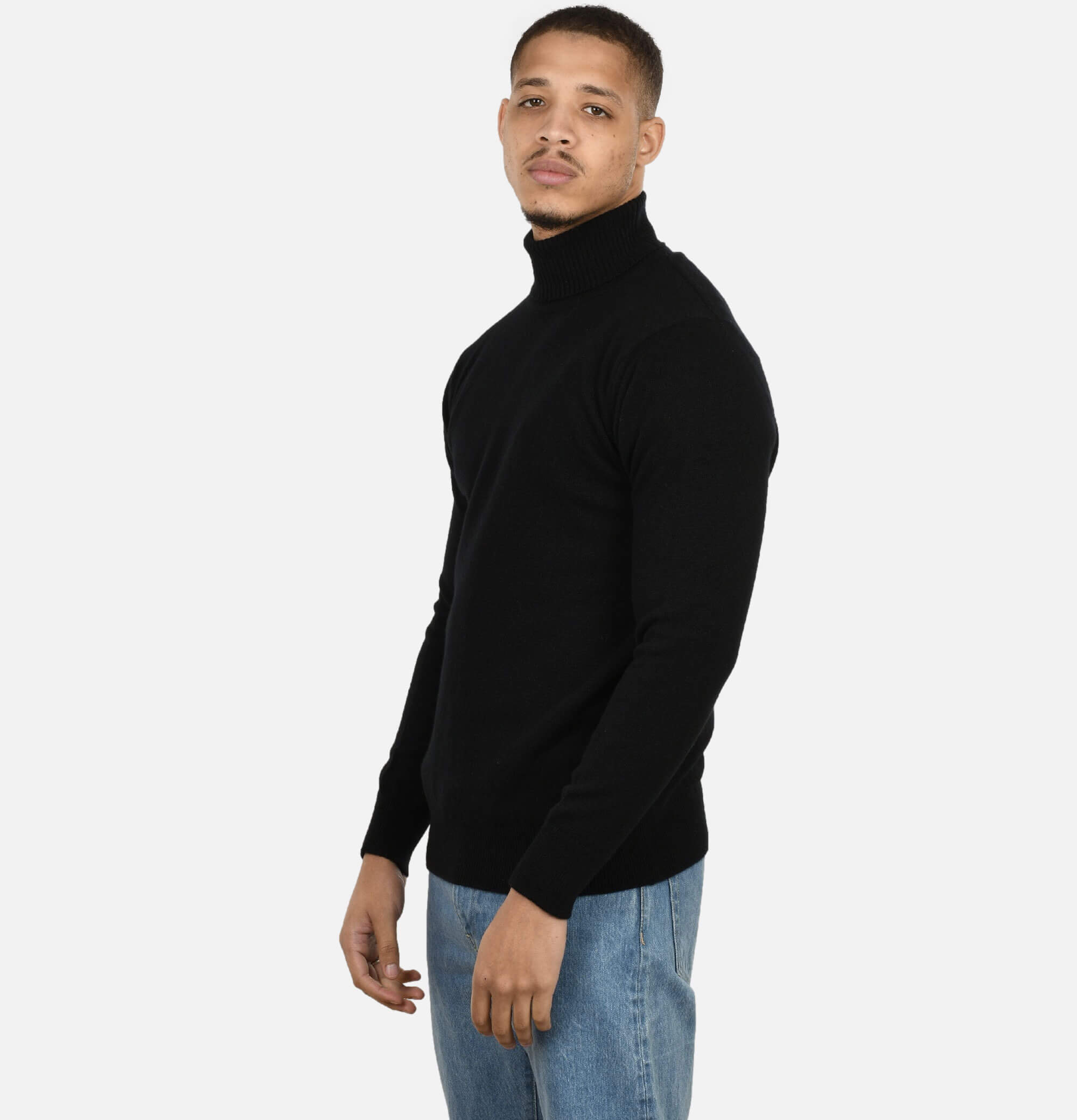 Pull William Lockie Col Roulé Black.