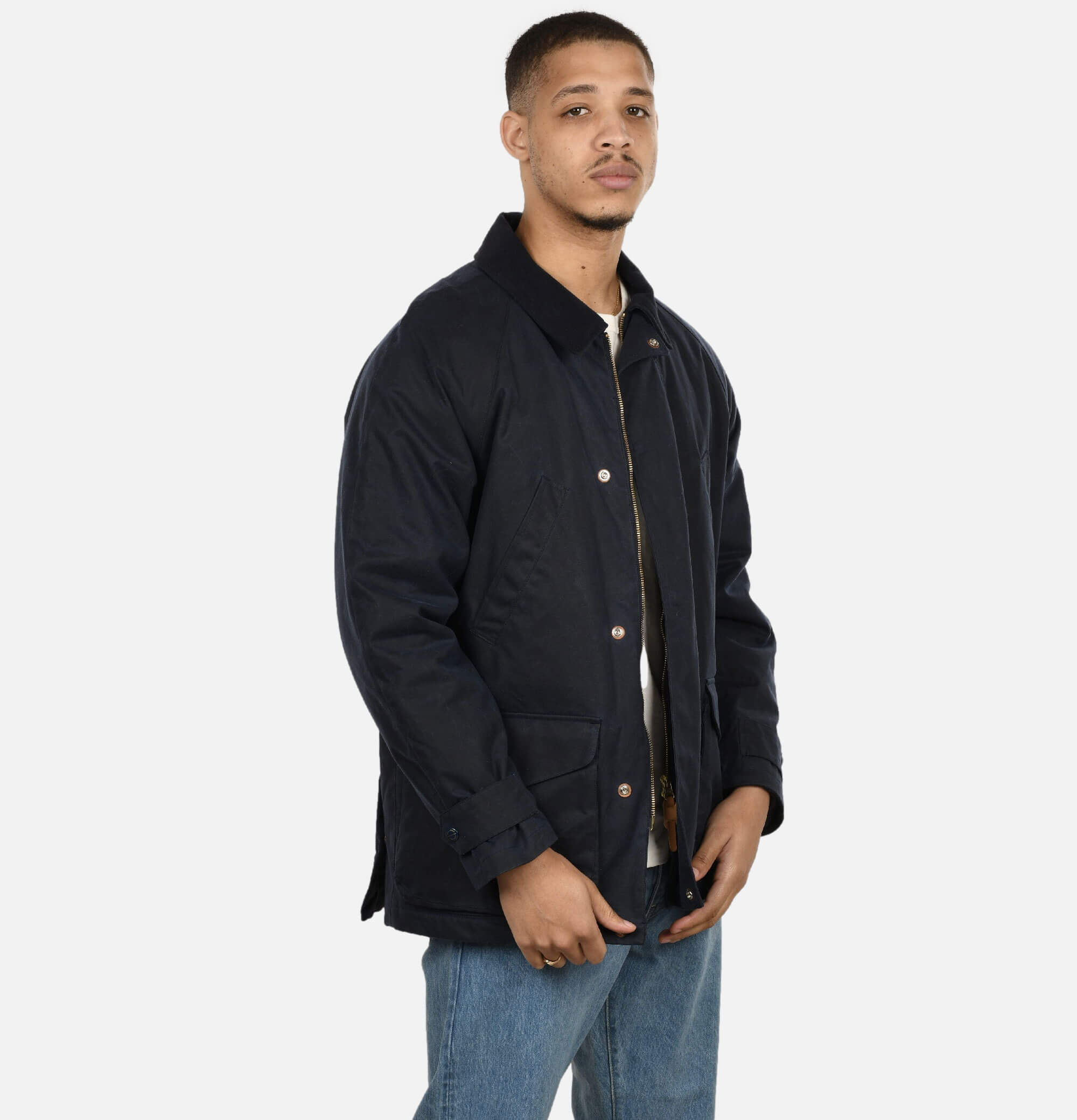 Blouson Caban Wax Navy