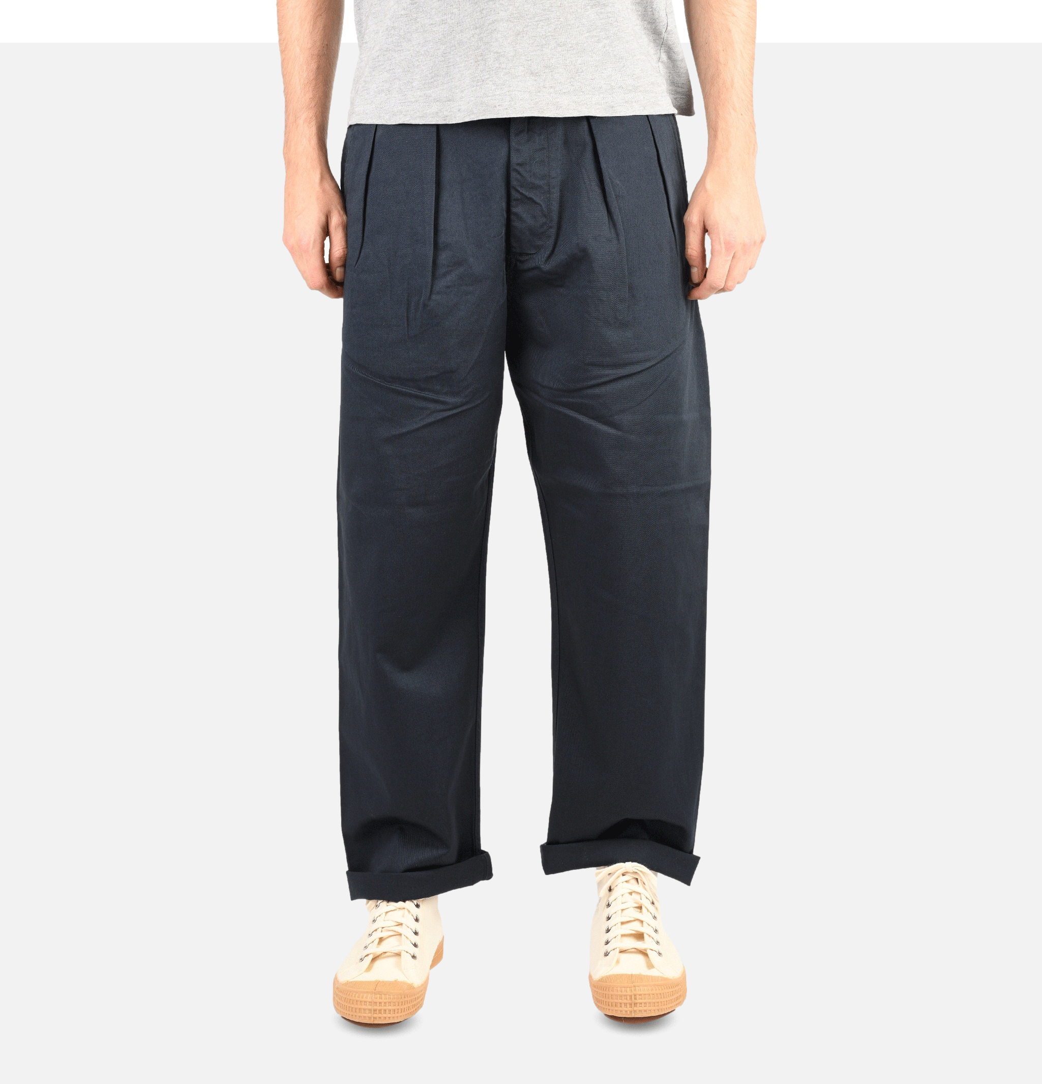 Pantalon Universal Works Double Pleat Pant Navy.