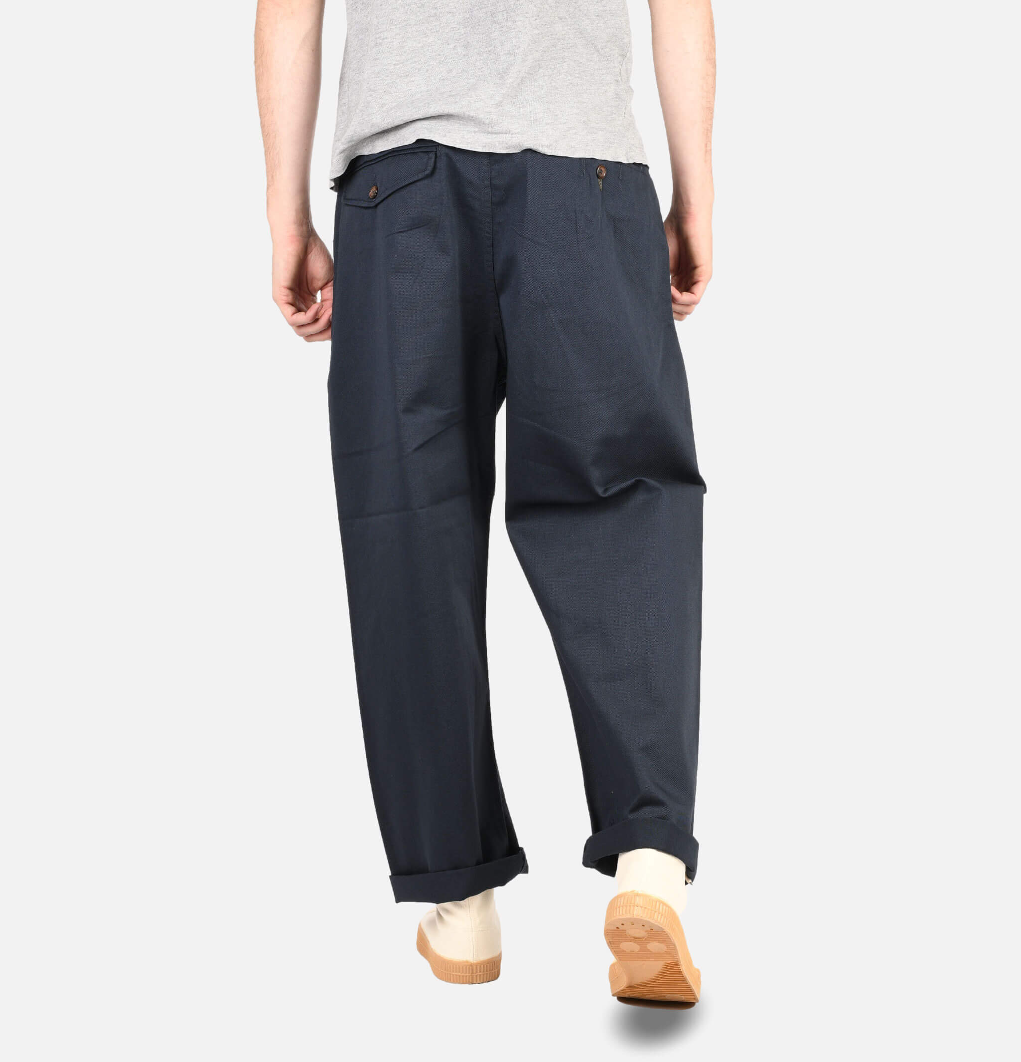 Pantalon Universal Works Double Pleat Pant Navy.