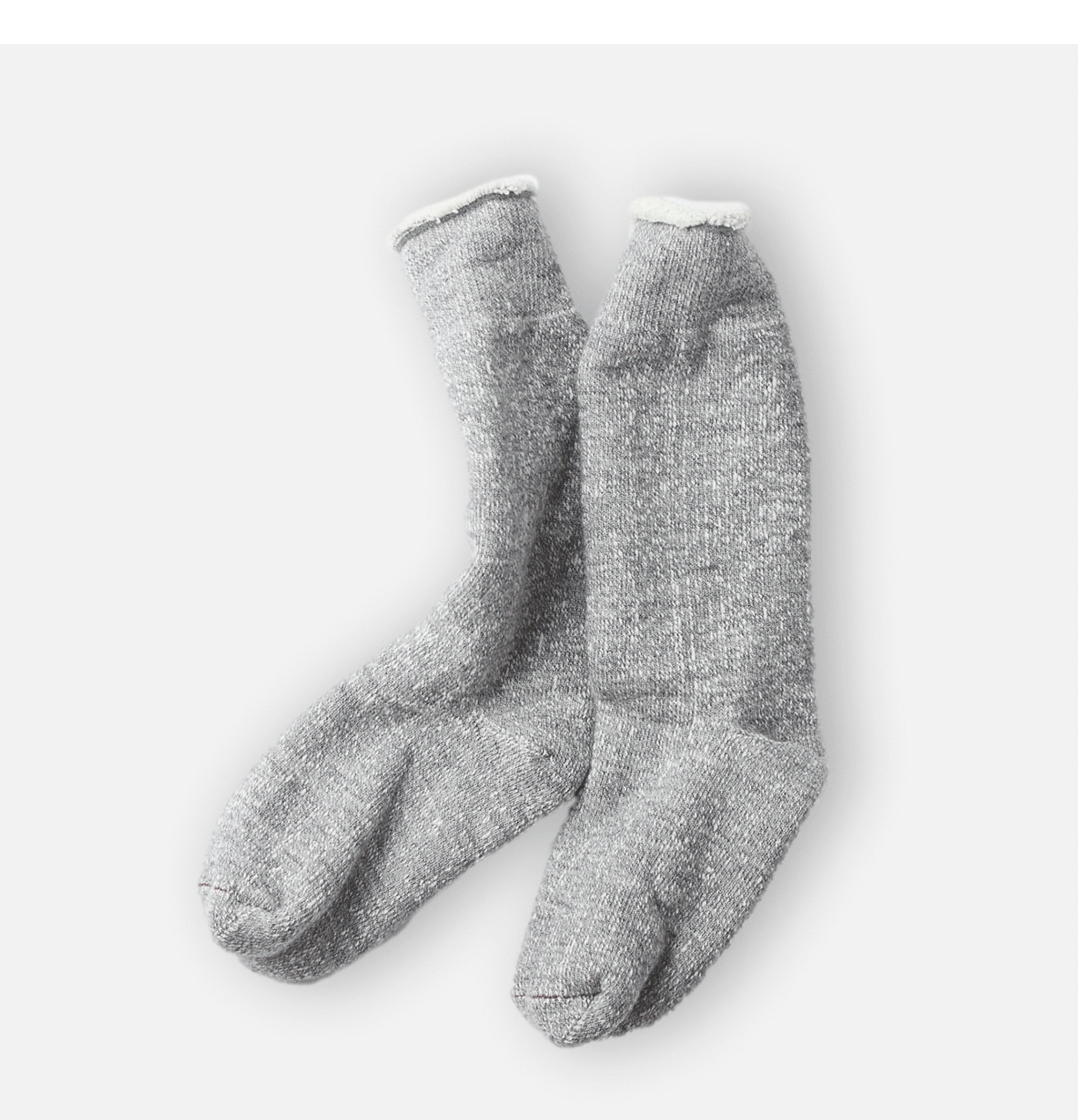 Double Face Socks Med Grey