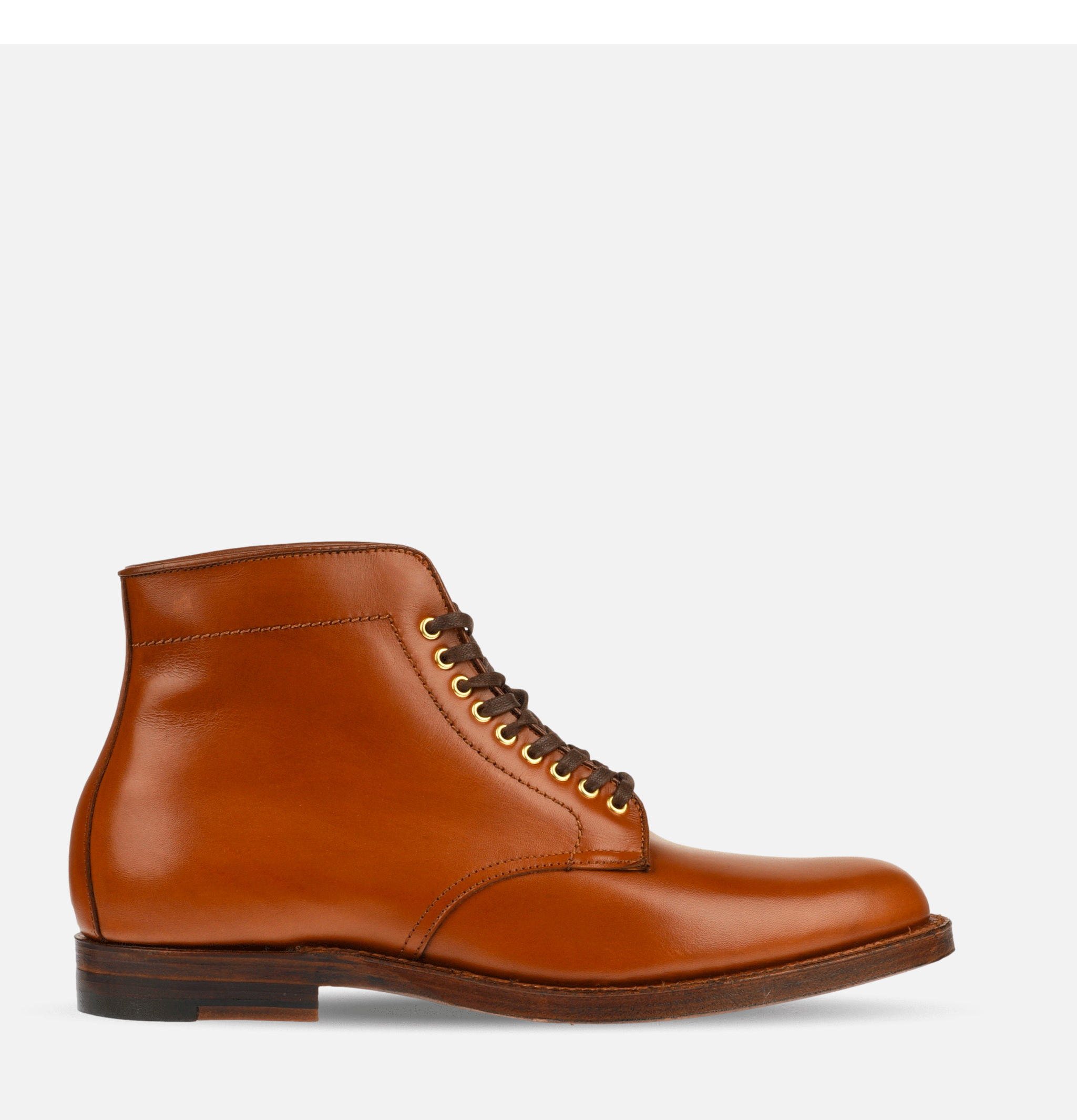 M1811 - Plain Toe Blucher Boot Tan