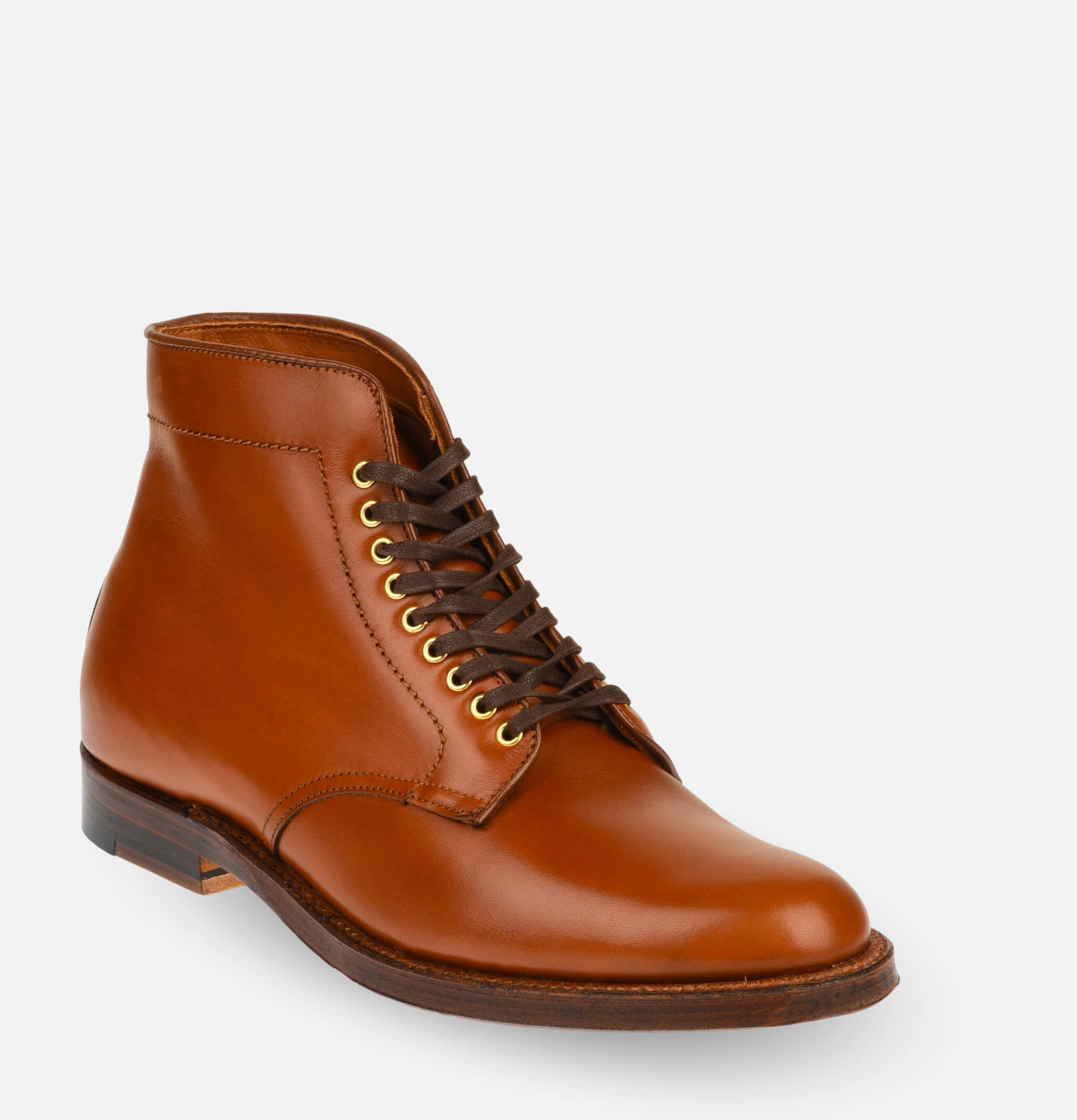 M1811 - Plain Toe Blucher Boot Tan