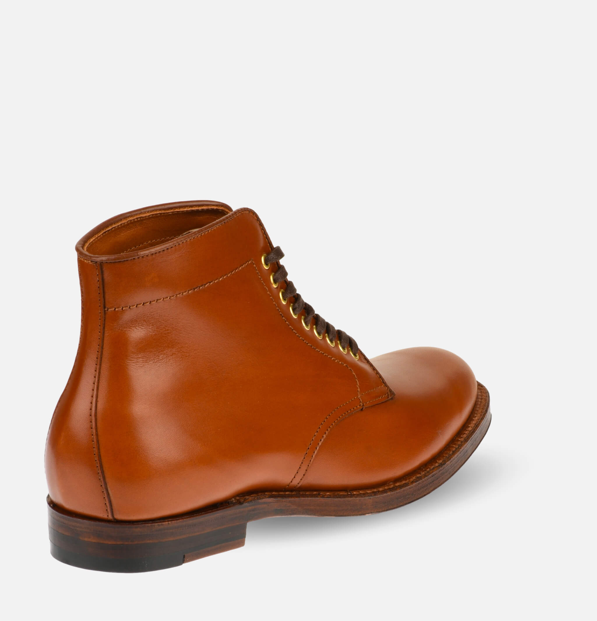 M1811 - Plain Toe Blucher Boot Tan