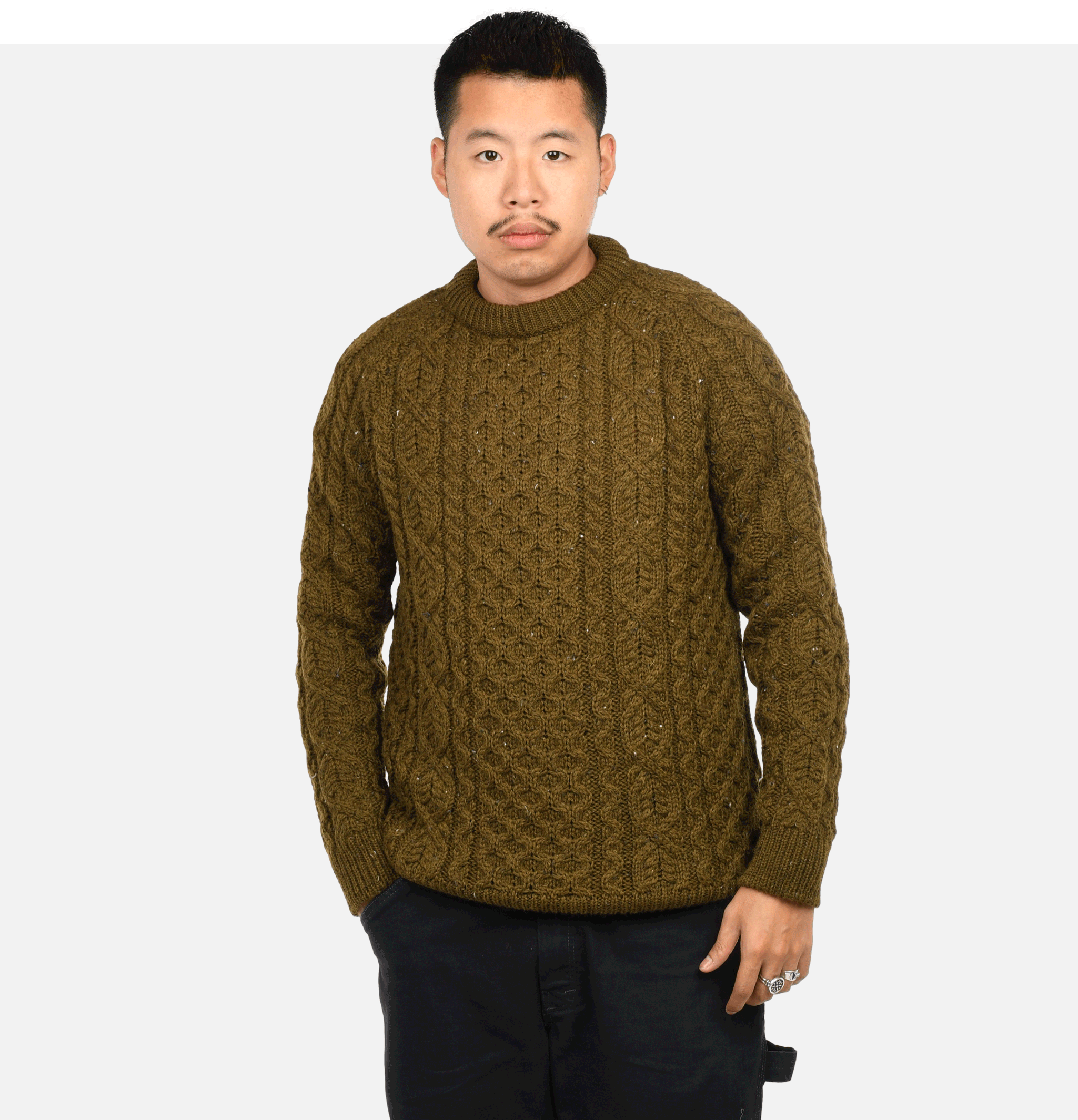 Pull Peregrine Hudson Aran Olive