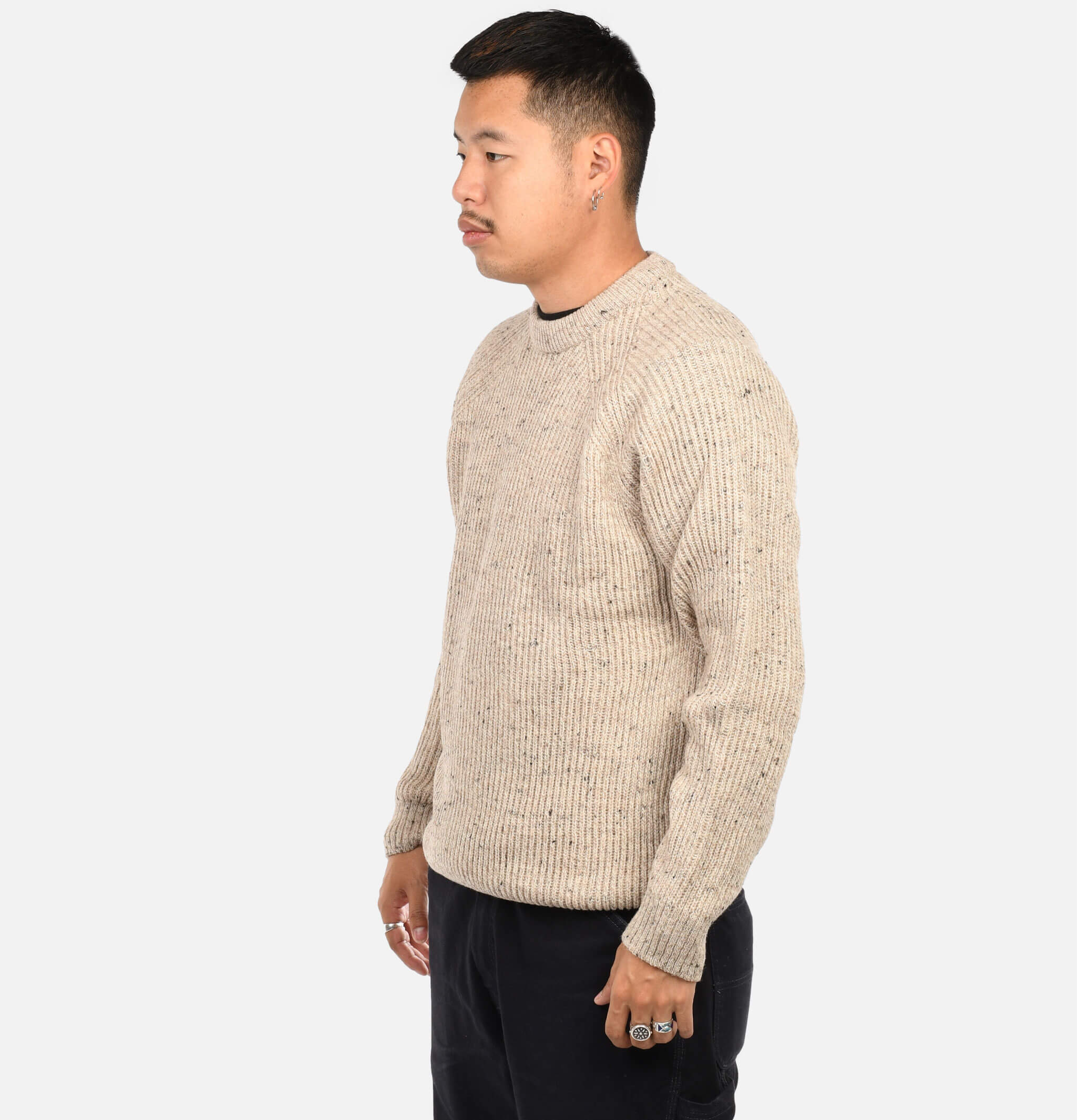 Peregrine UK Ford Crew Knit Oatmeal