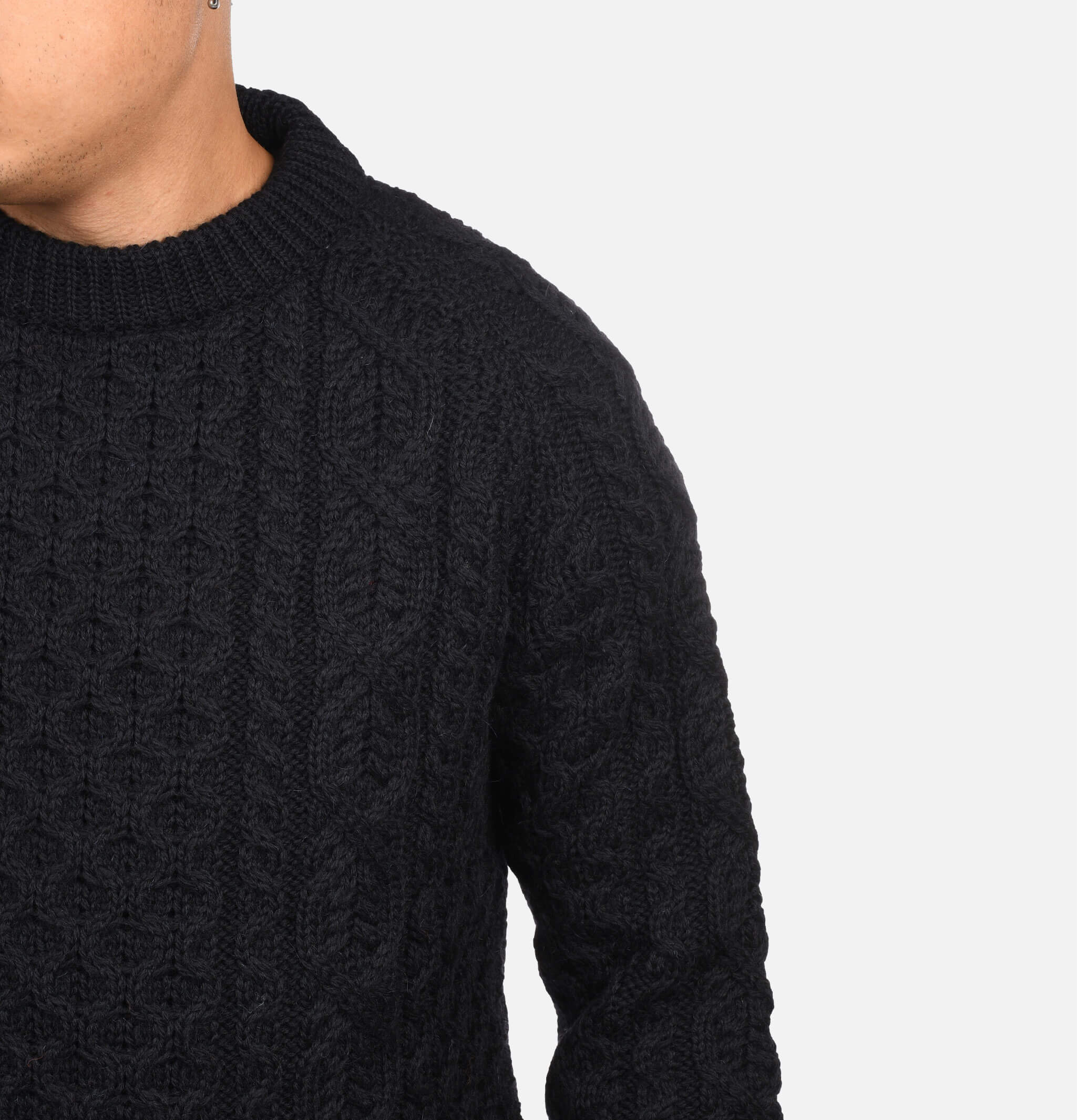 Peregrine Hudson Aran Sweater Navy