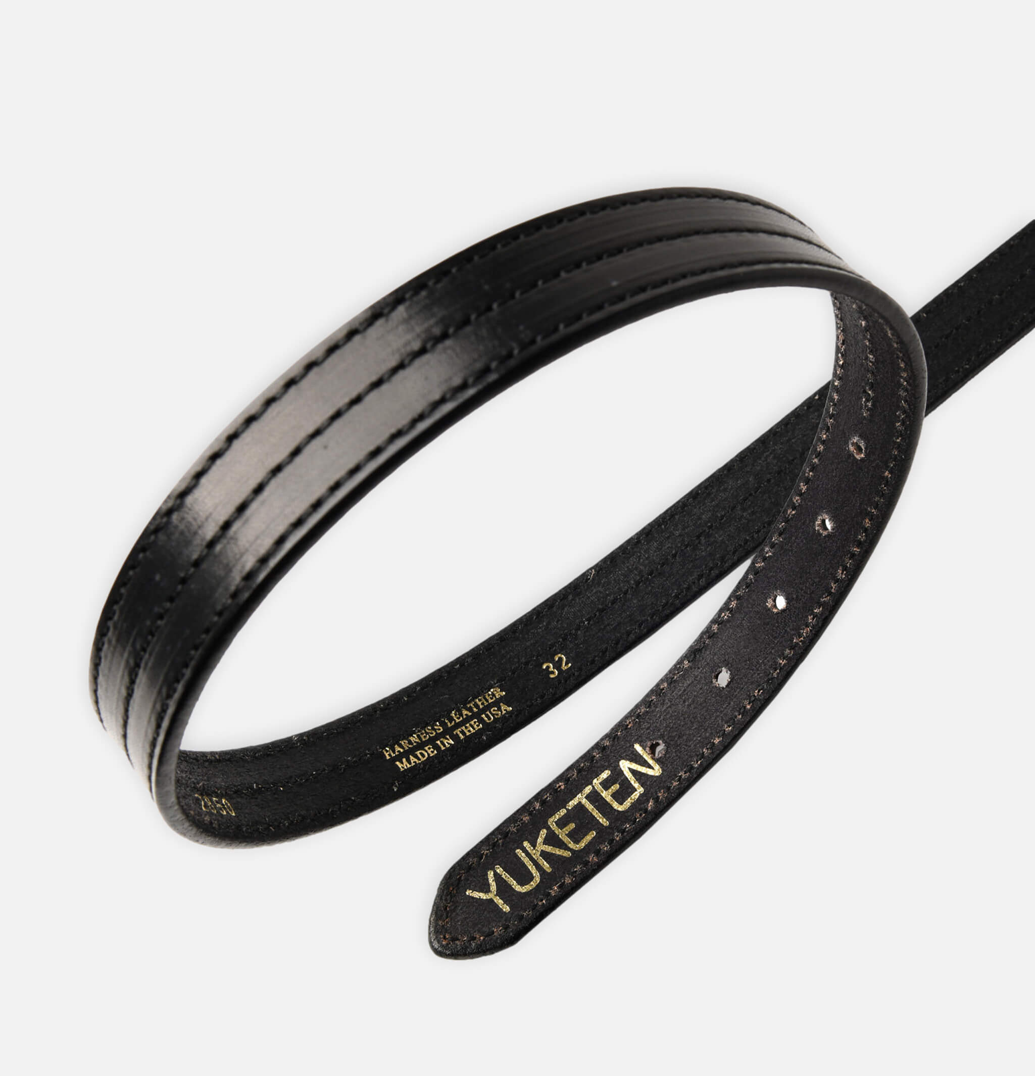 Triple Stitched Belt Black