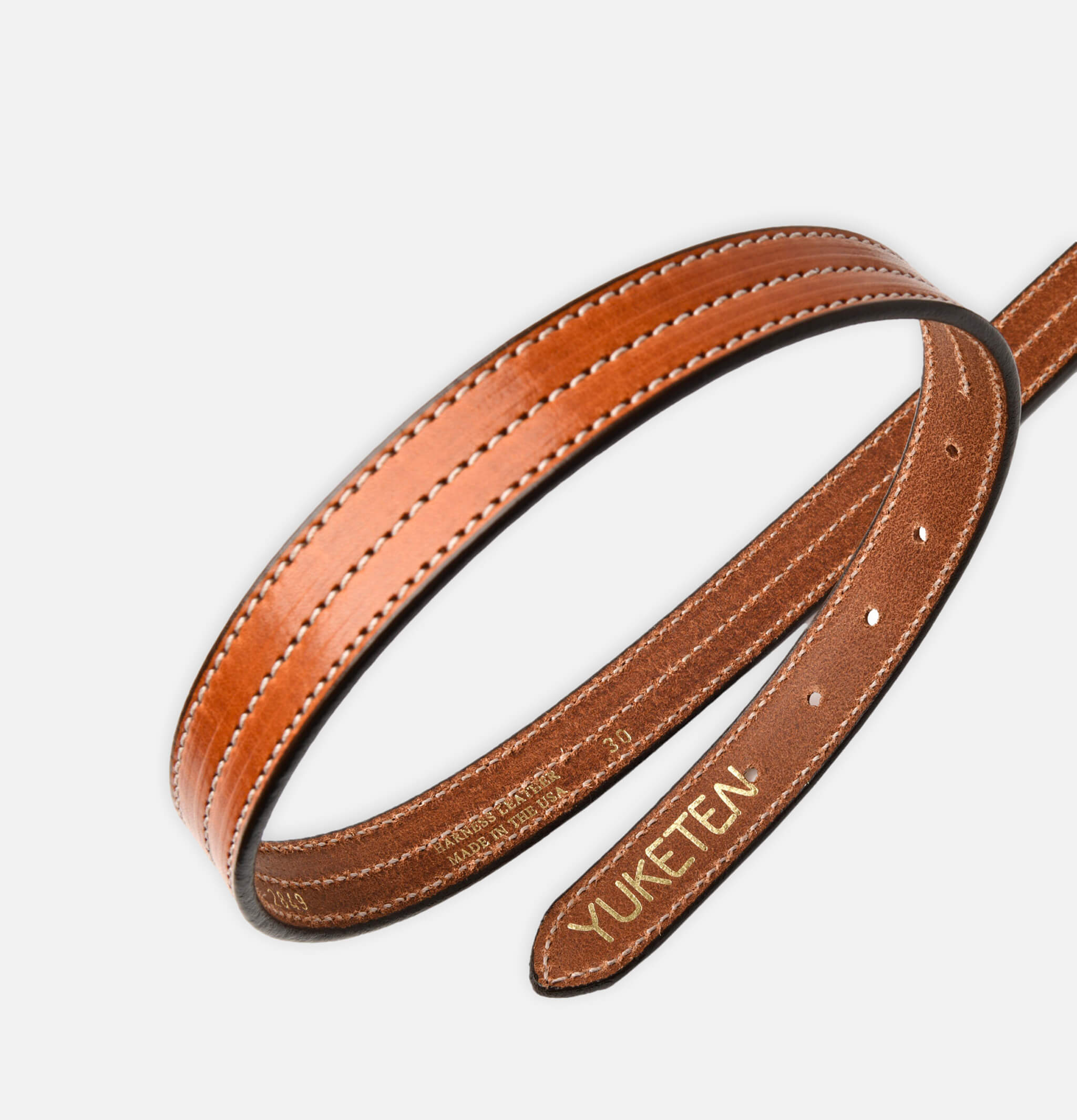 Triple Stitched Belt Havana