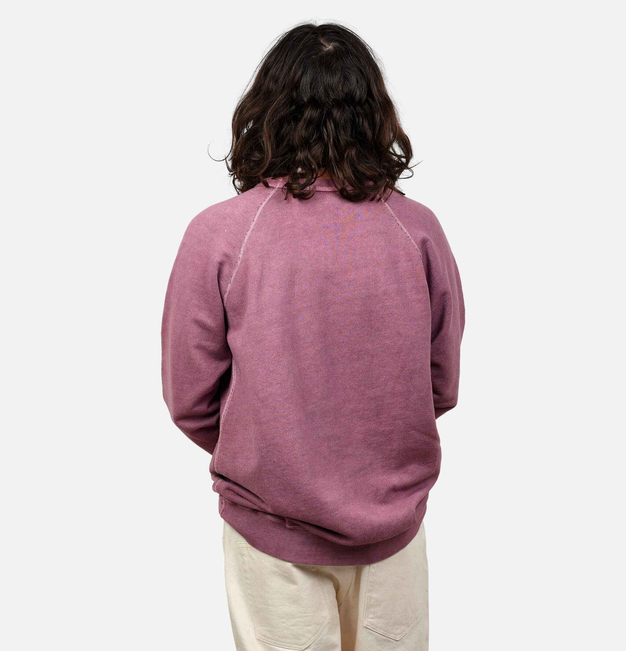 Good On Japan Raglan Pigment Dyed Crew Azuki.