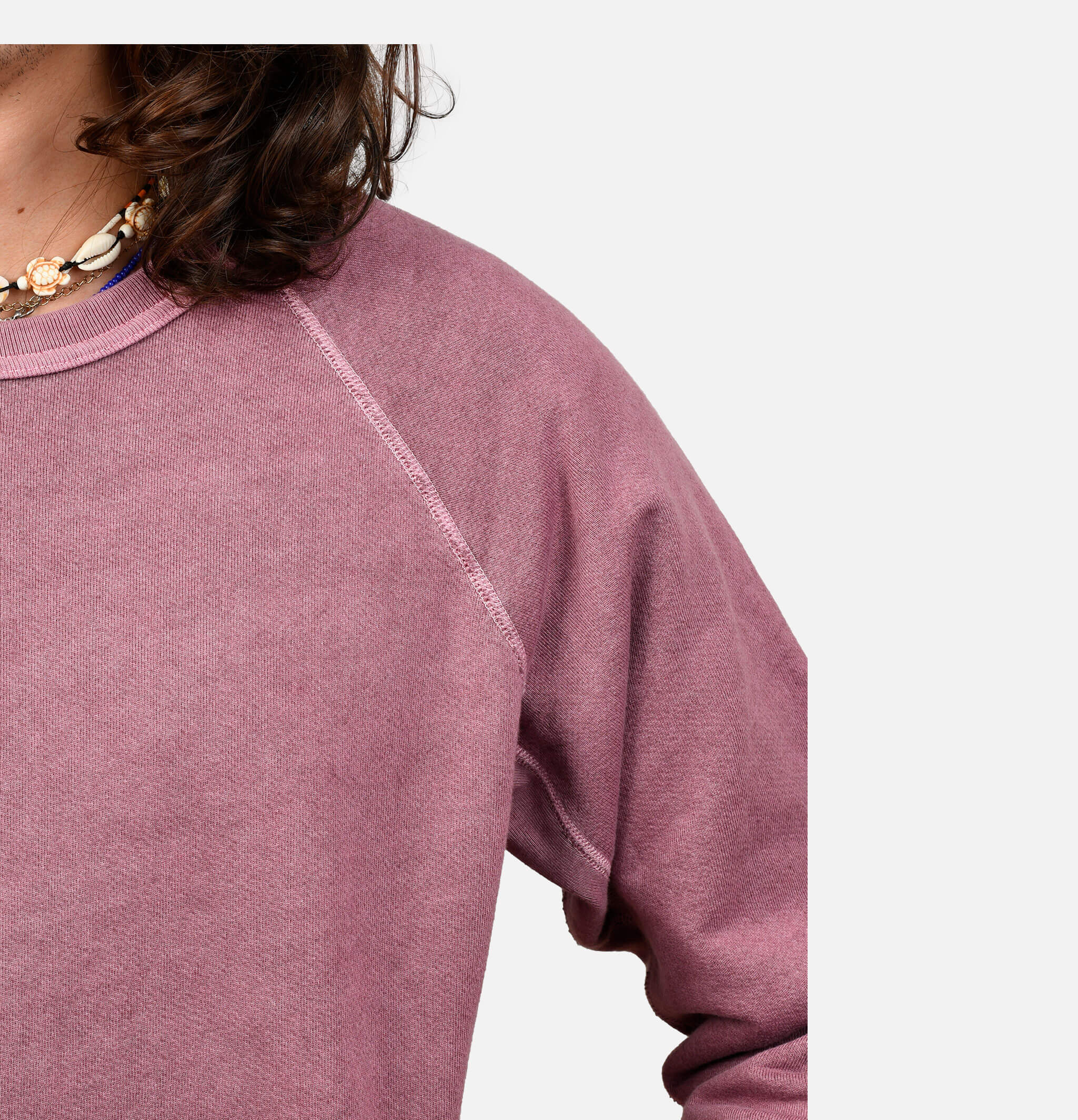 Good On Japan Raglan Pigment Dyed Crew Azuki