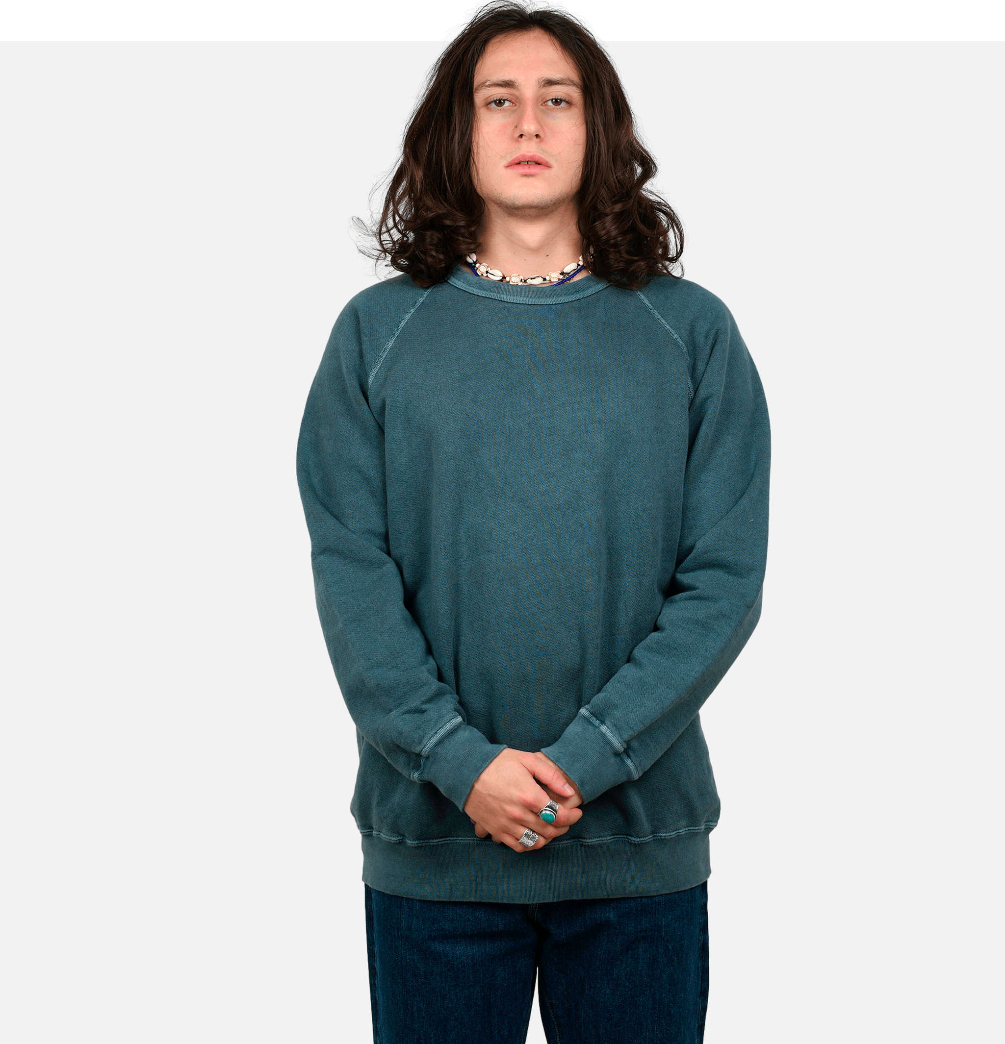 Raglan Crew Sweater Slate