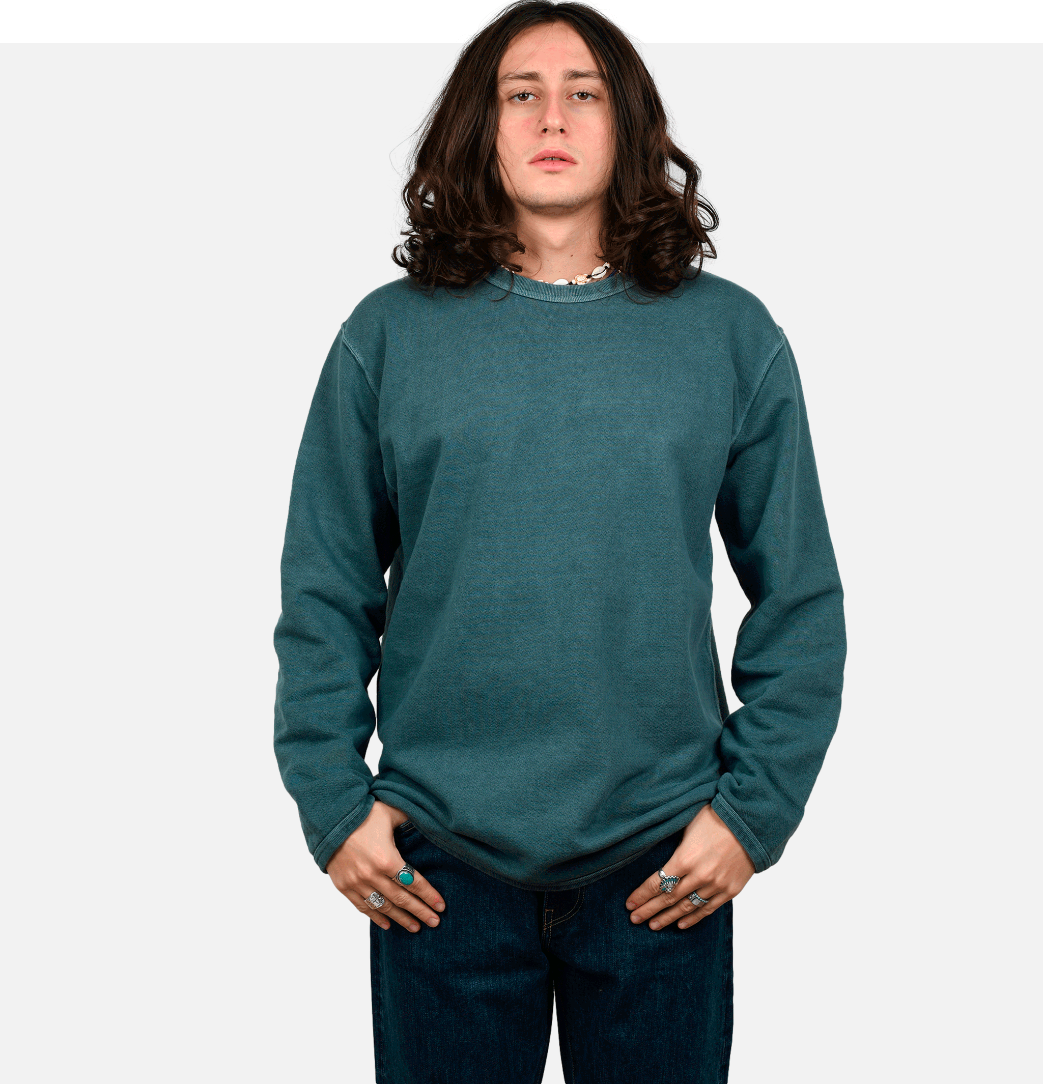 9oz Ls Crew Sweat Slate