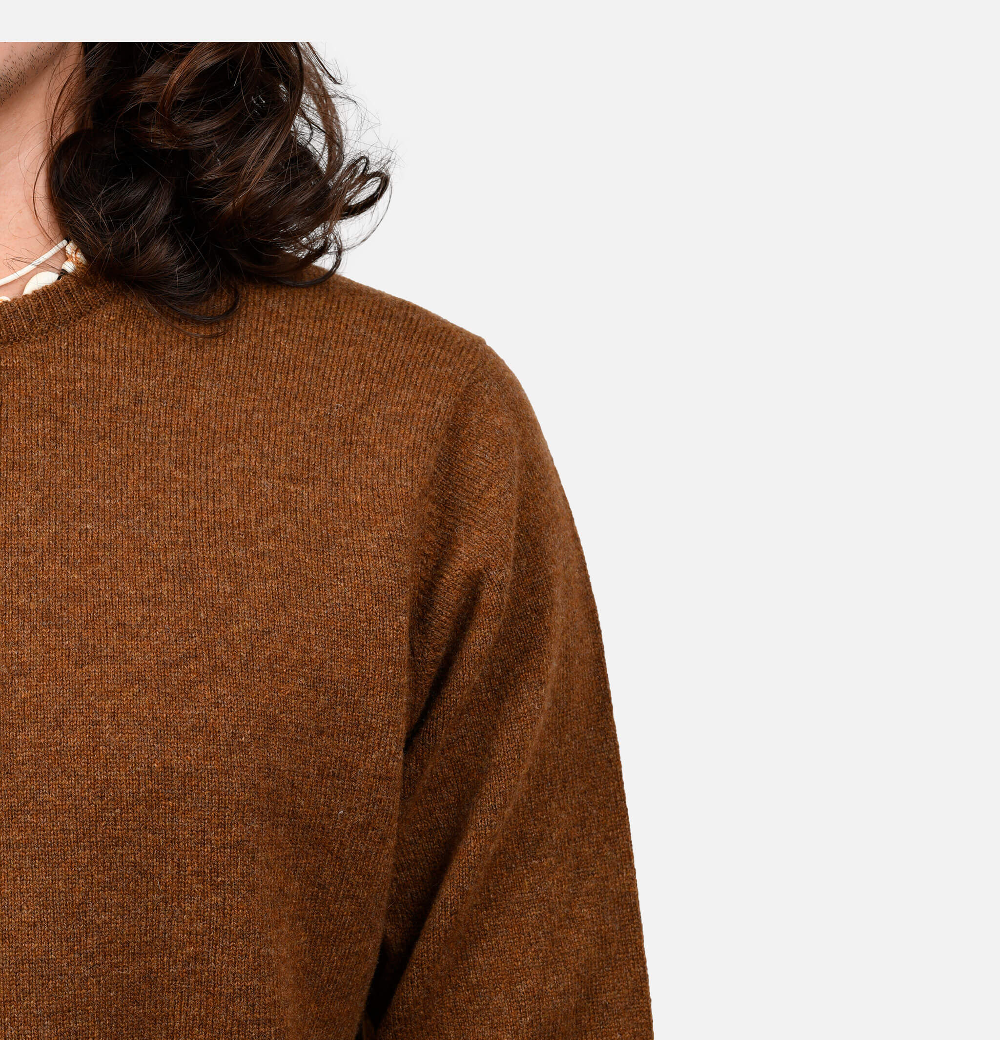 William Lockie Round Neck Pullover Brown.