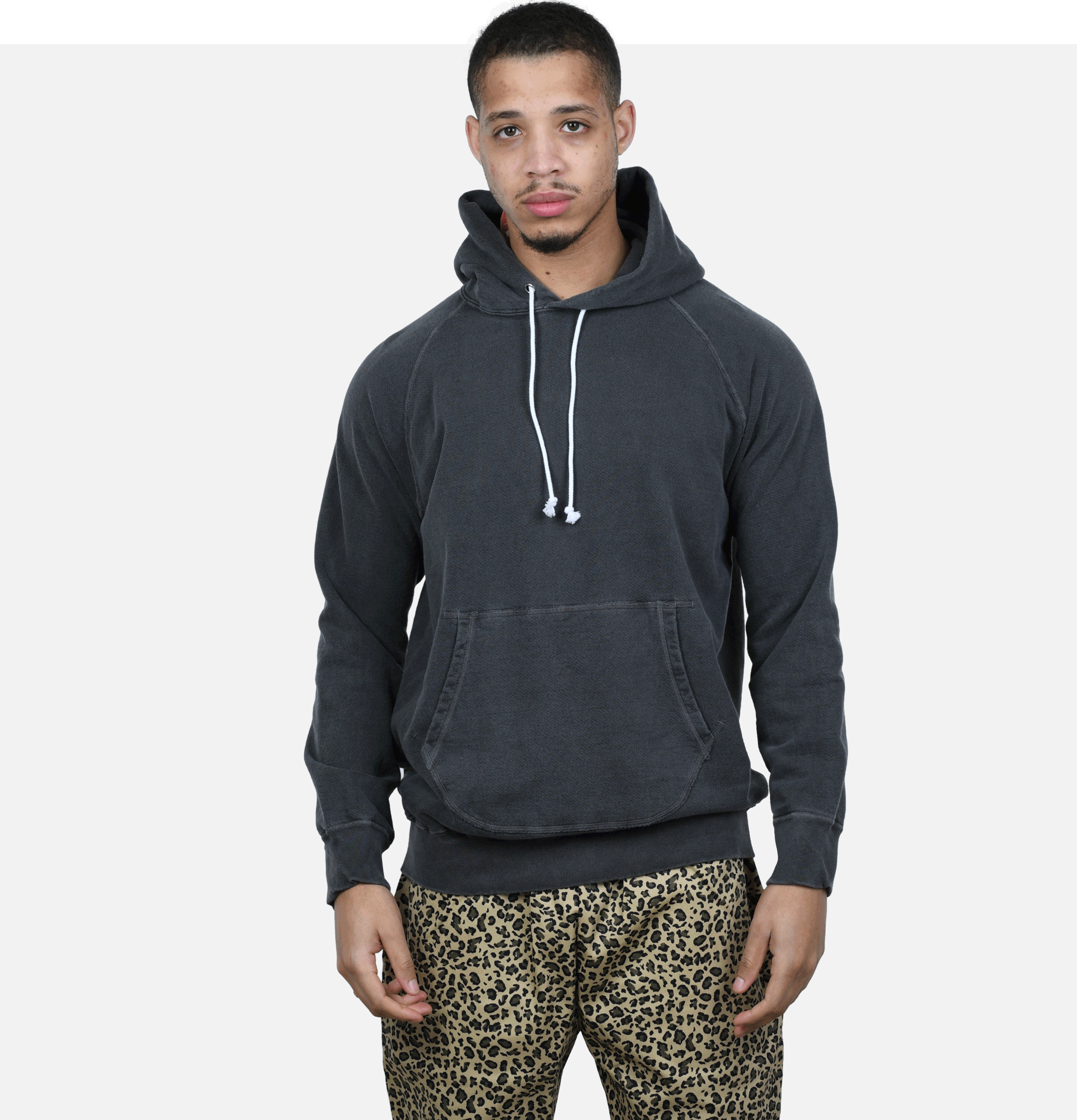 Good On Japan Pullover Hooded Sweat Pigment Dyed Black