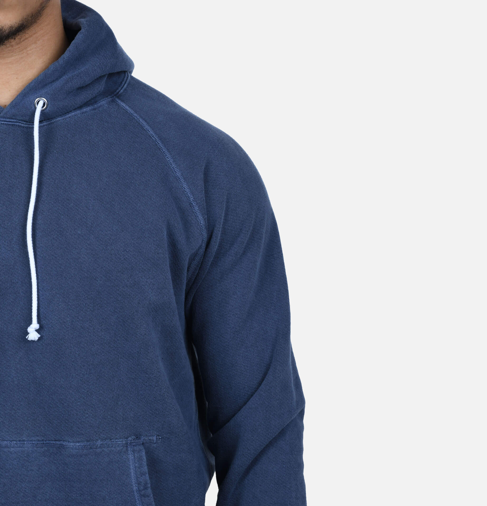 Good On Japan Pullover Hooded Sweat Pigment Dyed Navy.