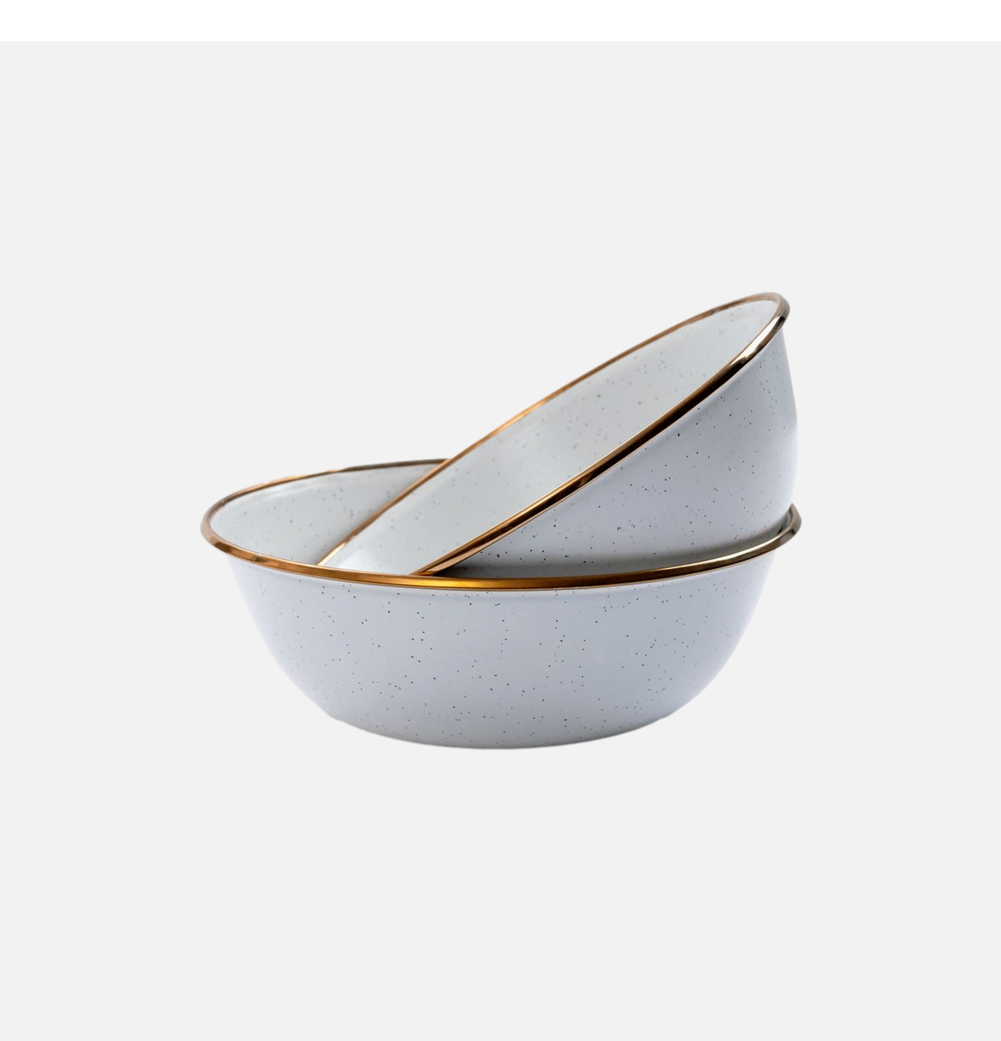 Enamel Bowl Set X 2 Eggshell