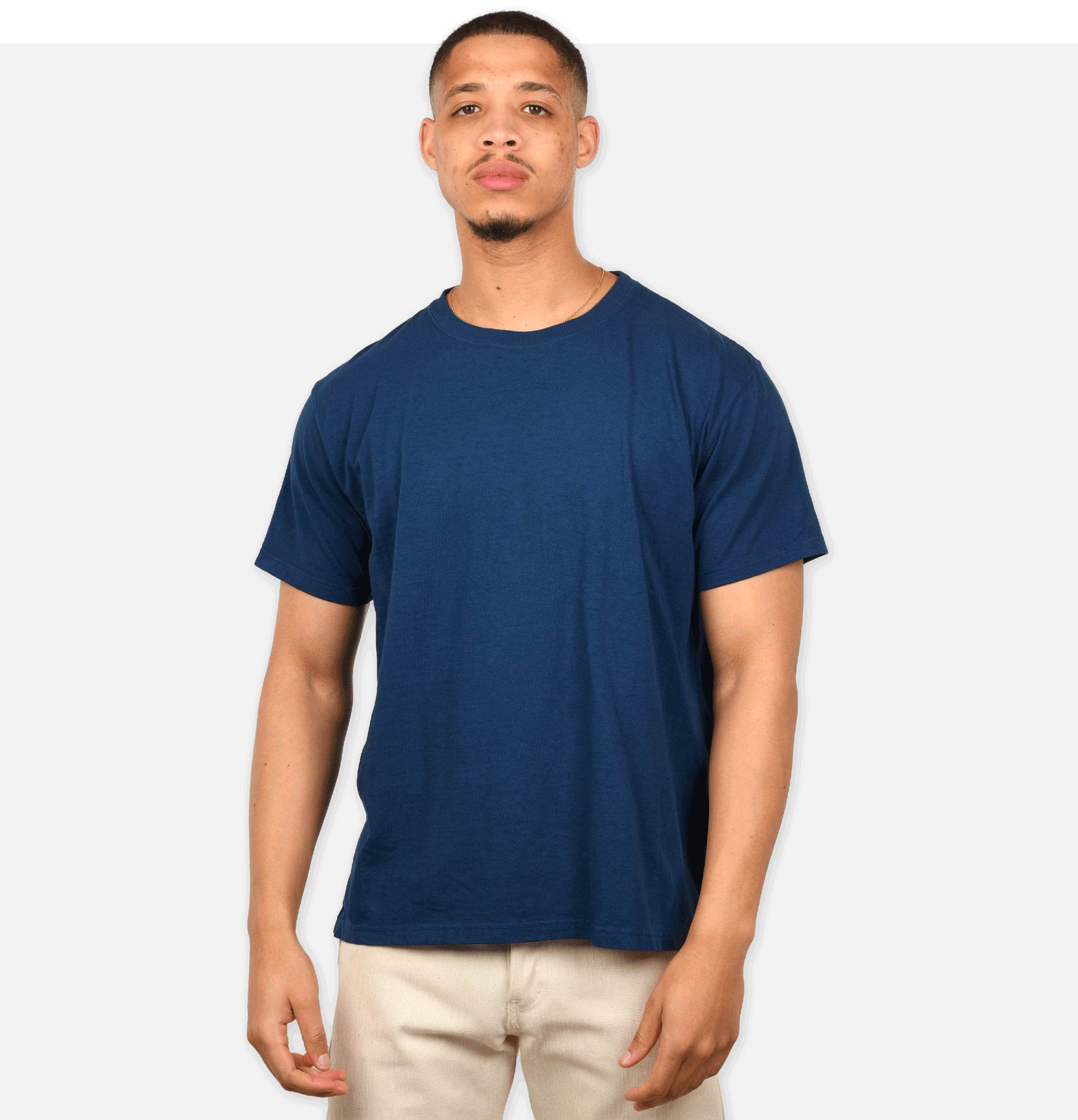 Good On Japan Crew Tee  Unpigmented Lagoon