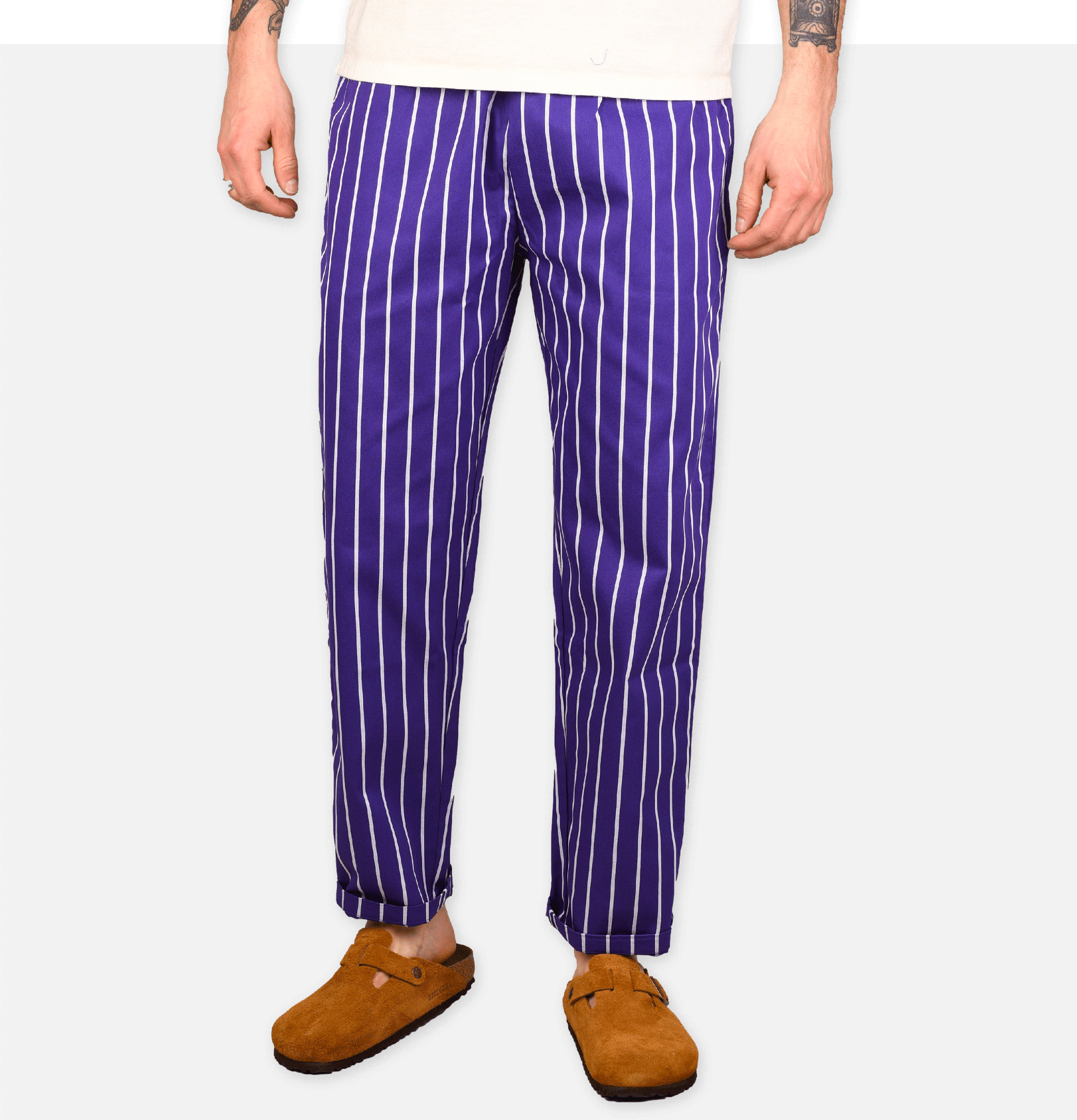 Cookman Chef Pant Purple Stripe