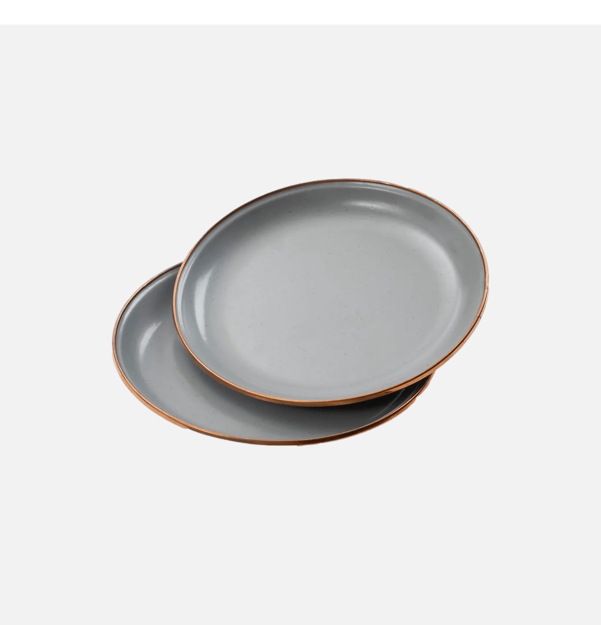 Small Enamel Plate X 2 Grey