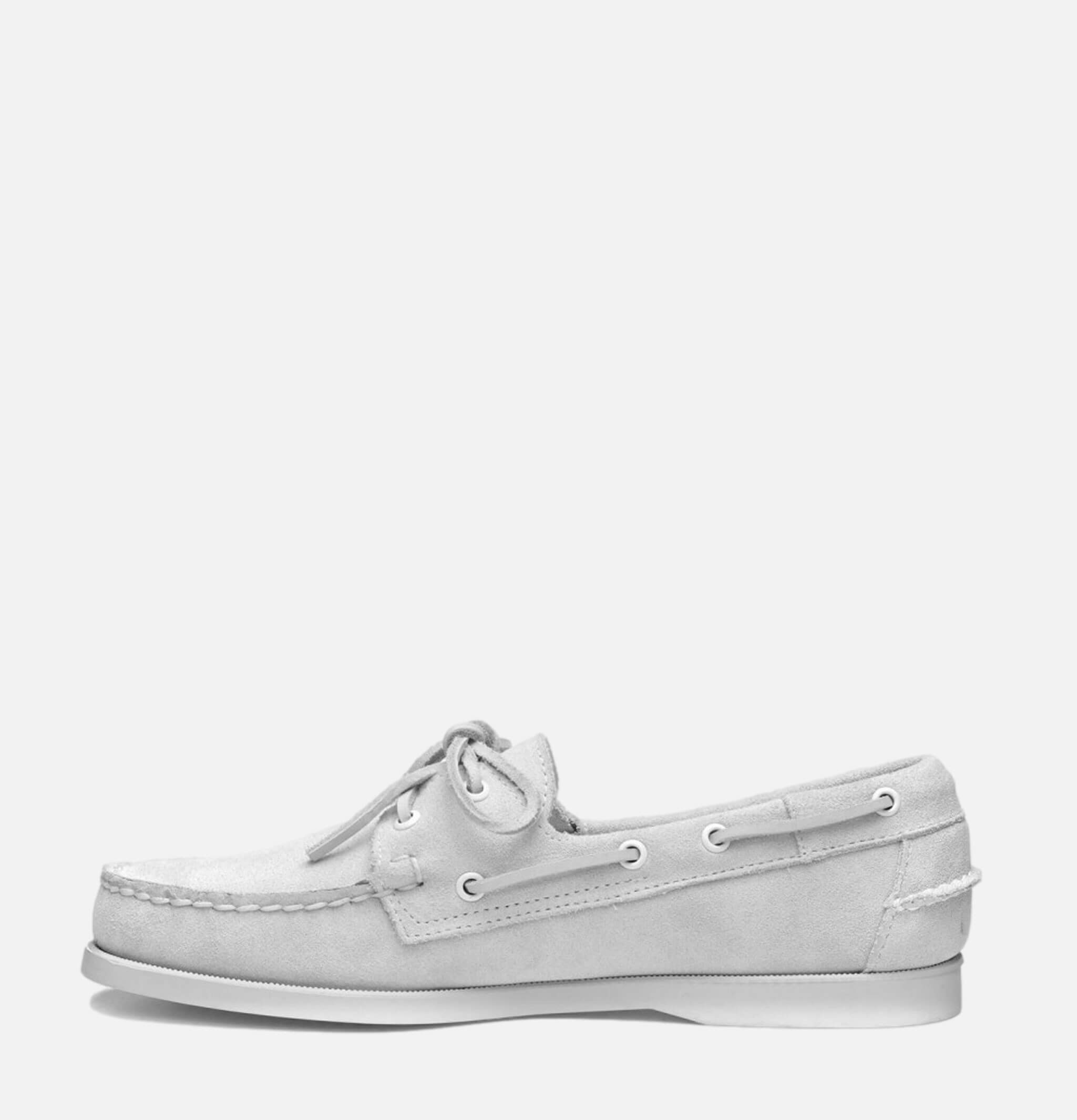 Docksides White Suede Shoes