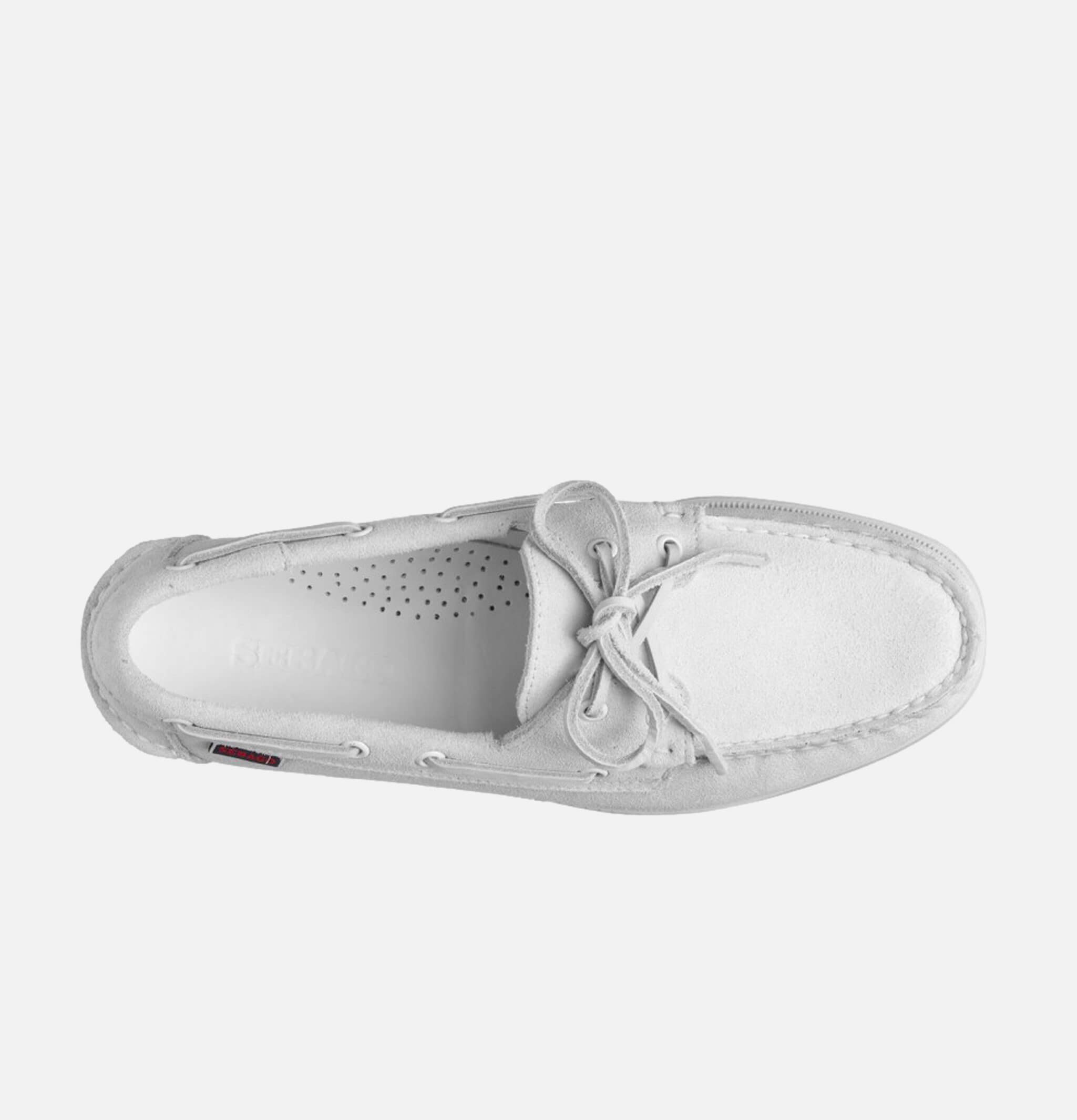 Docksides White Suede Shoes