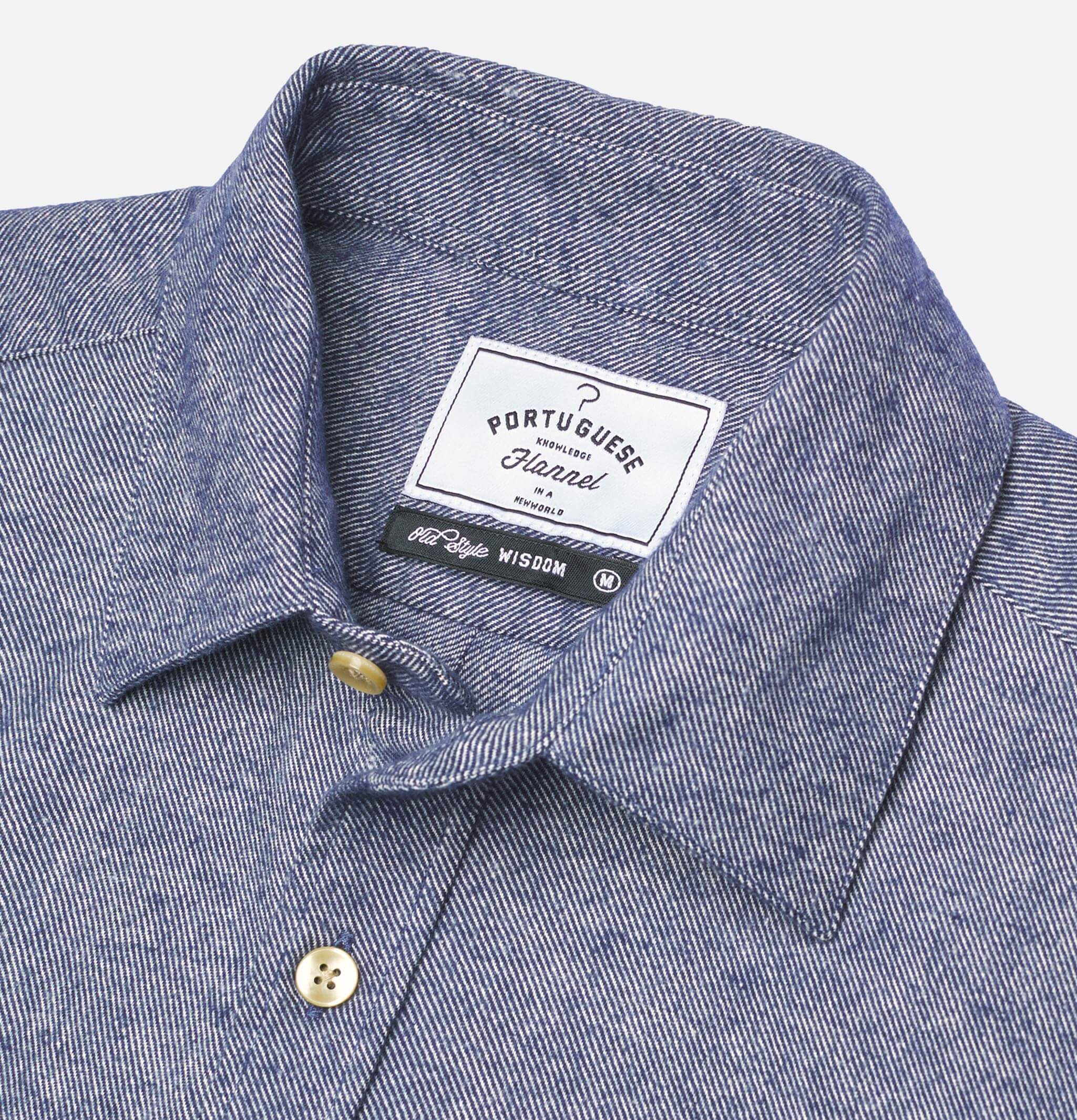 Portuguese Flannel Teca Shirt Indigo