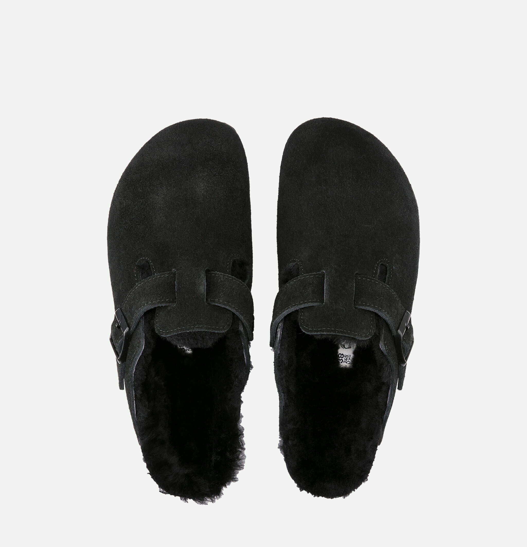 Birkenstock Mules Boston Fur Black