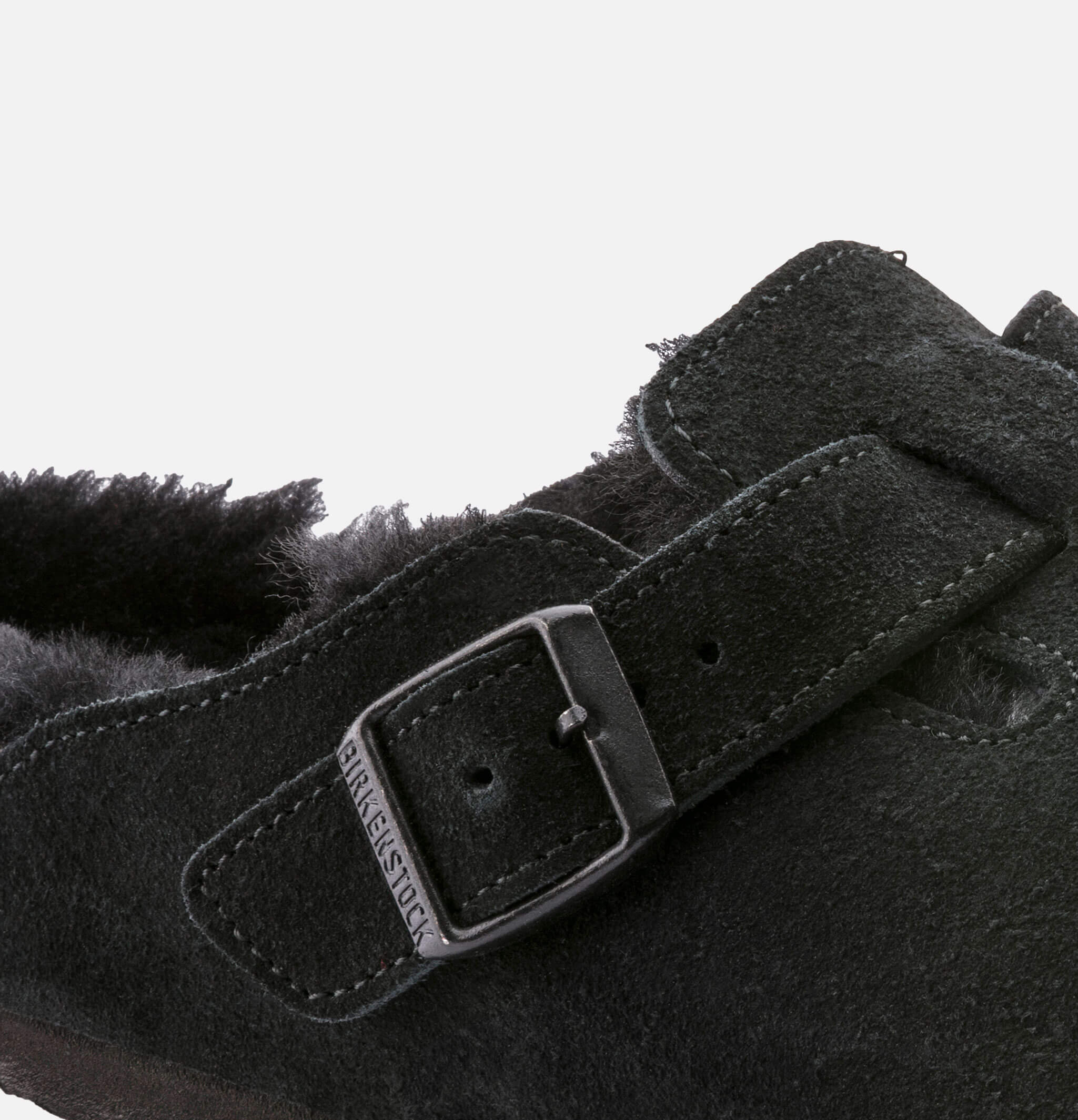 Birkenstock Mules Boston Fur Black