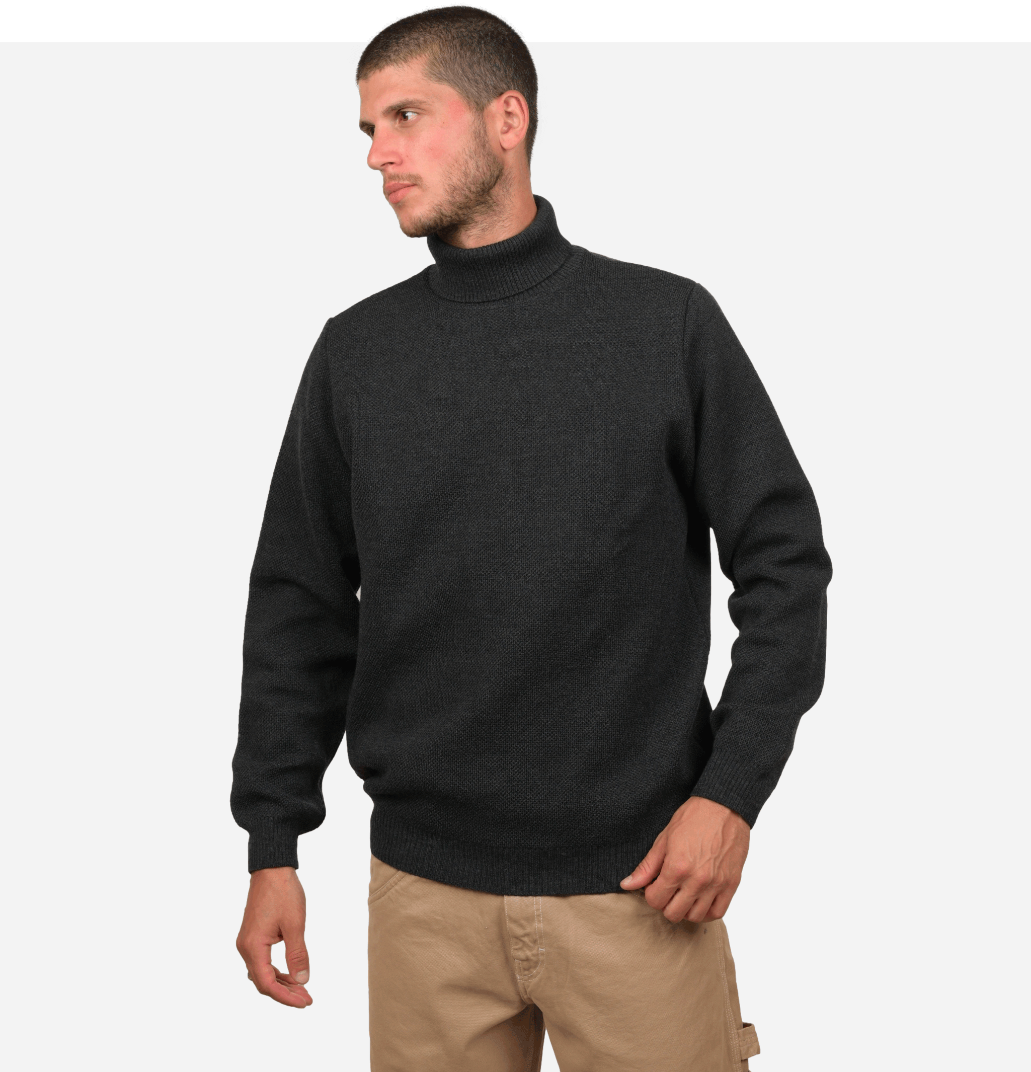 Pull Youri Col roulé Charcoal