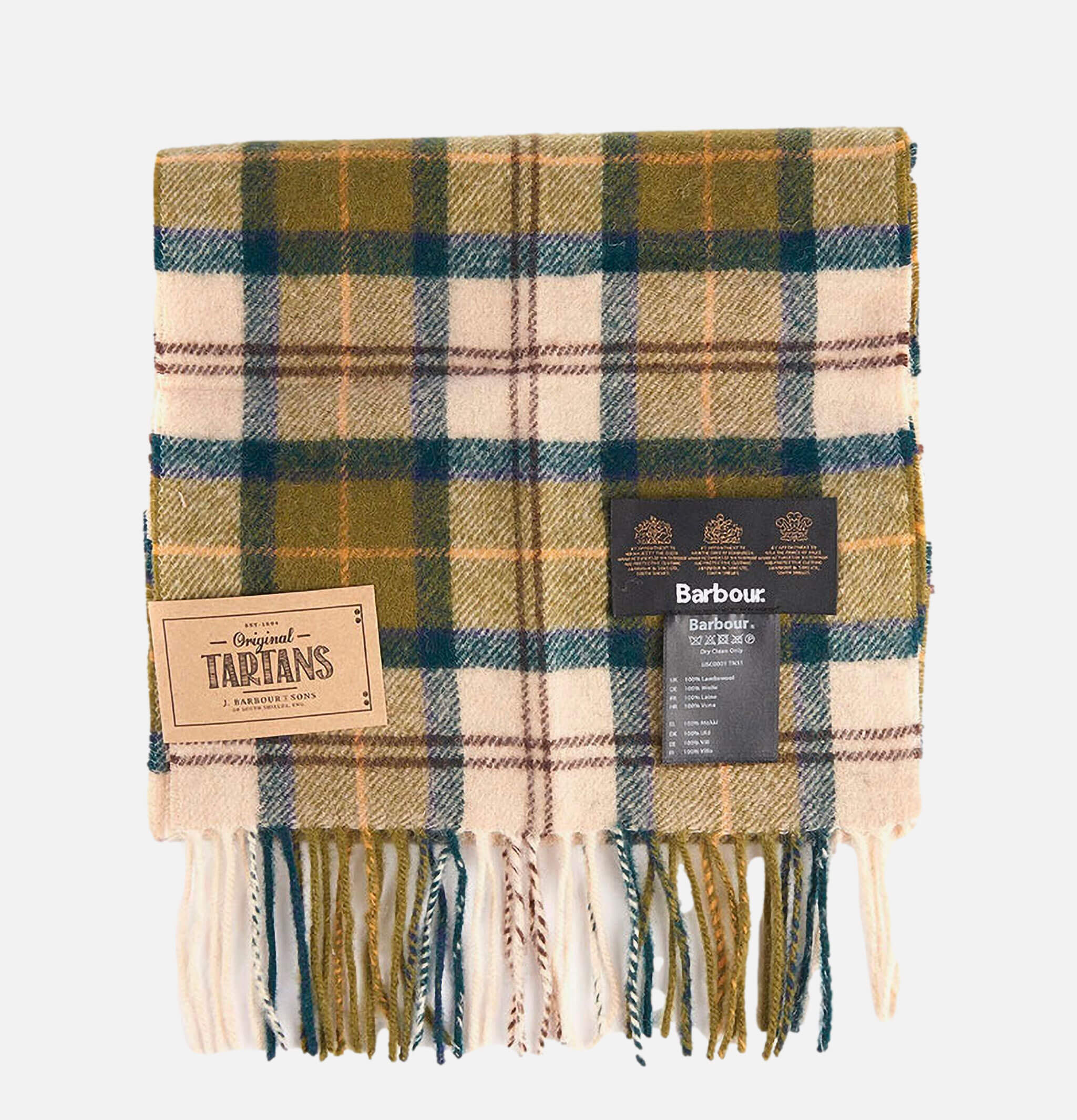 Barbour Echarpe Lambswool Tartan Green