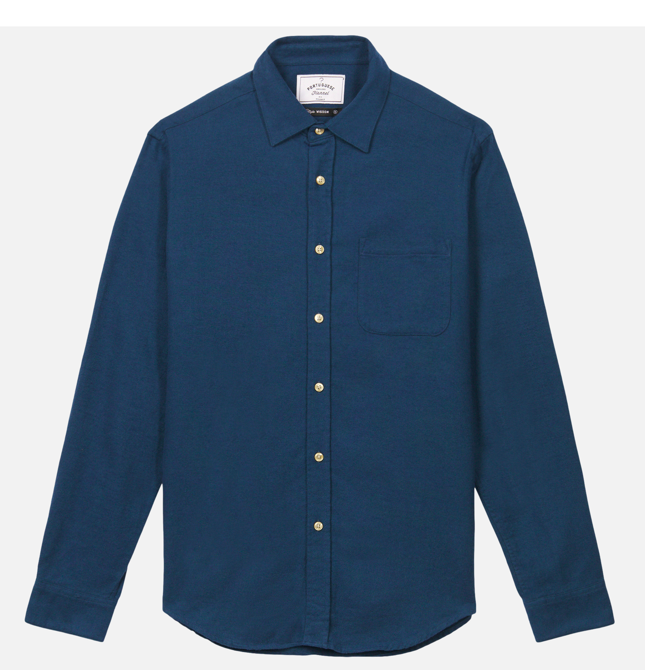 Portuguese Flannel Chemise Teca French Bleu